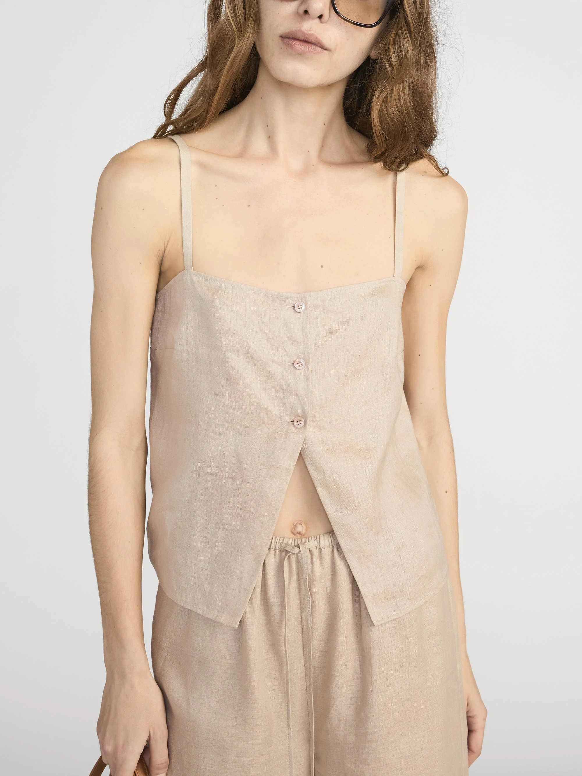 FRAME - The Linen Button Cami - Image 3