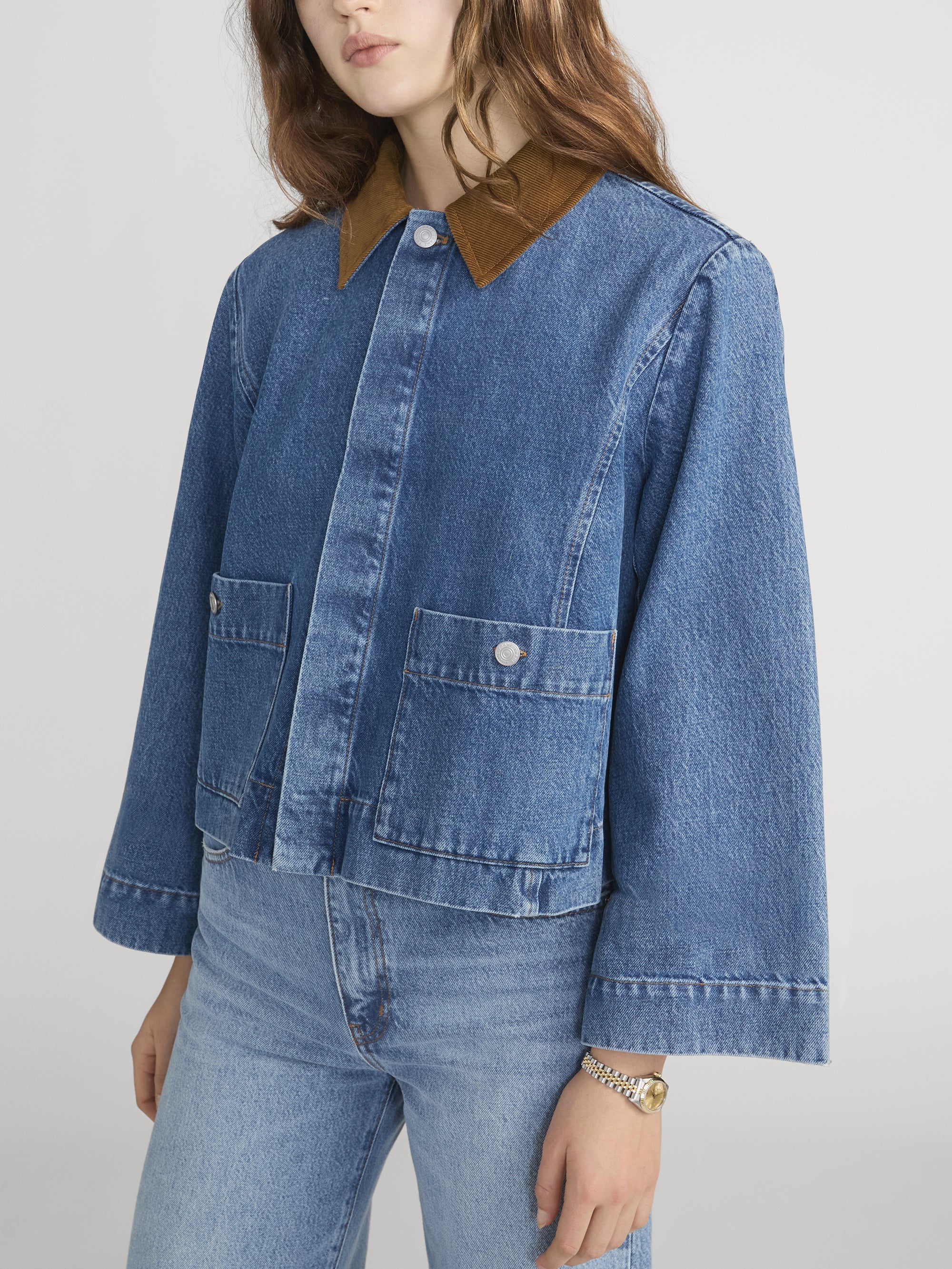 FRAME - The Mini Denim Swing Jacket - Image 4