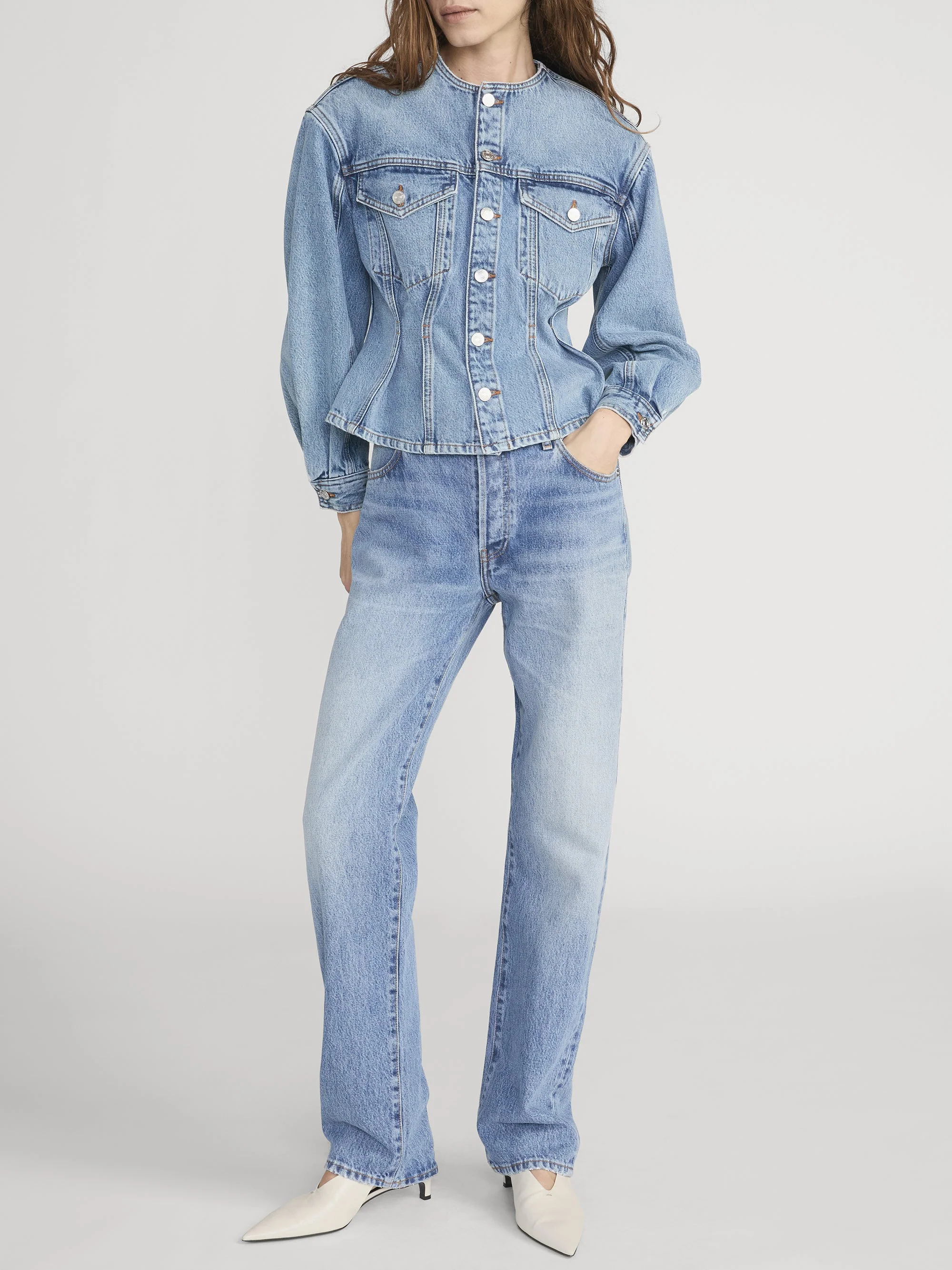 FRAME - The Nipped Collarless Jacket - Image 2