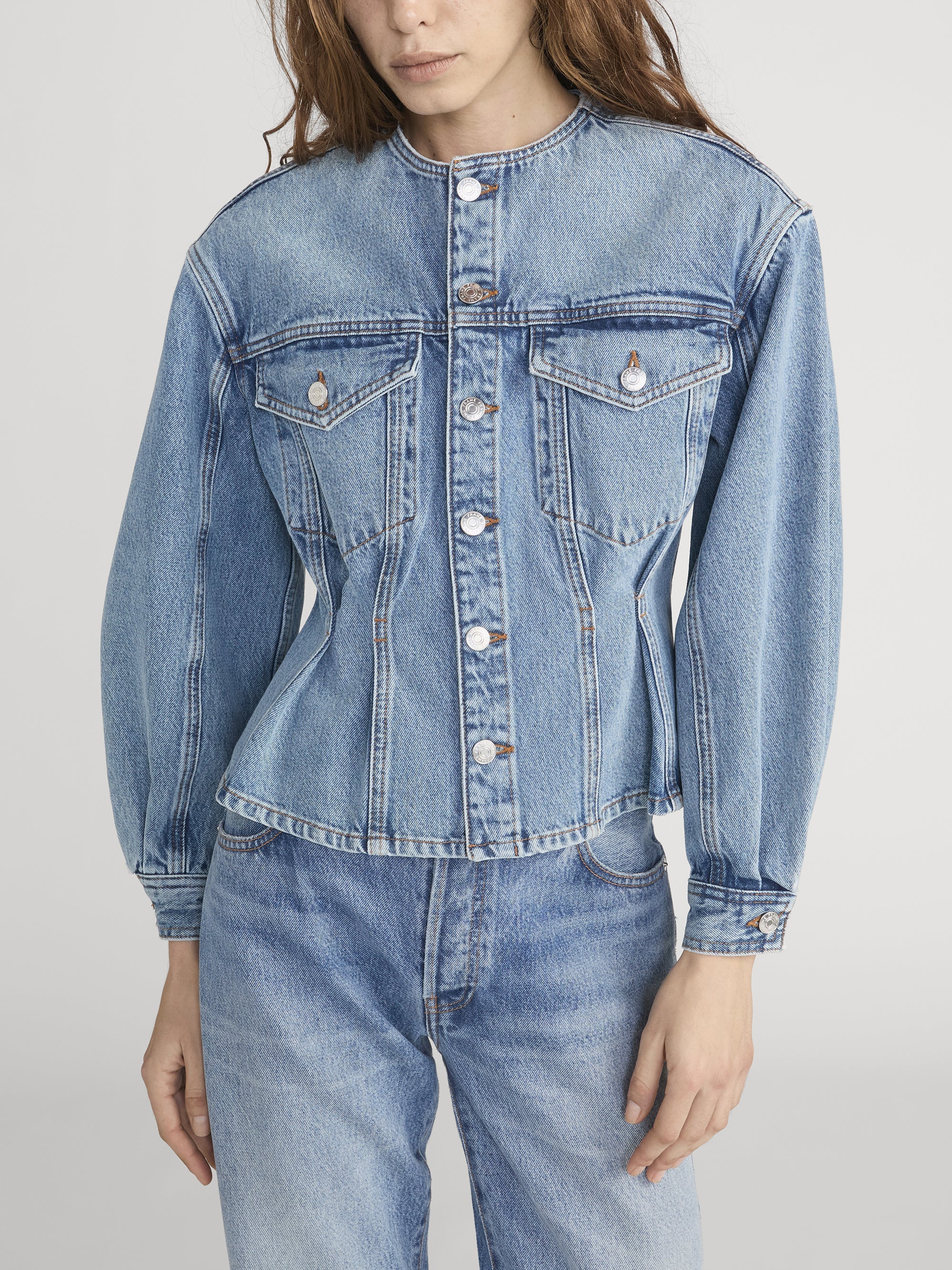 FRAME - The Nipped Collarless Jacket - Image 3