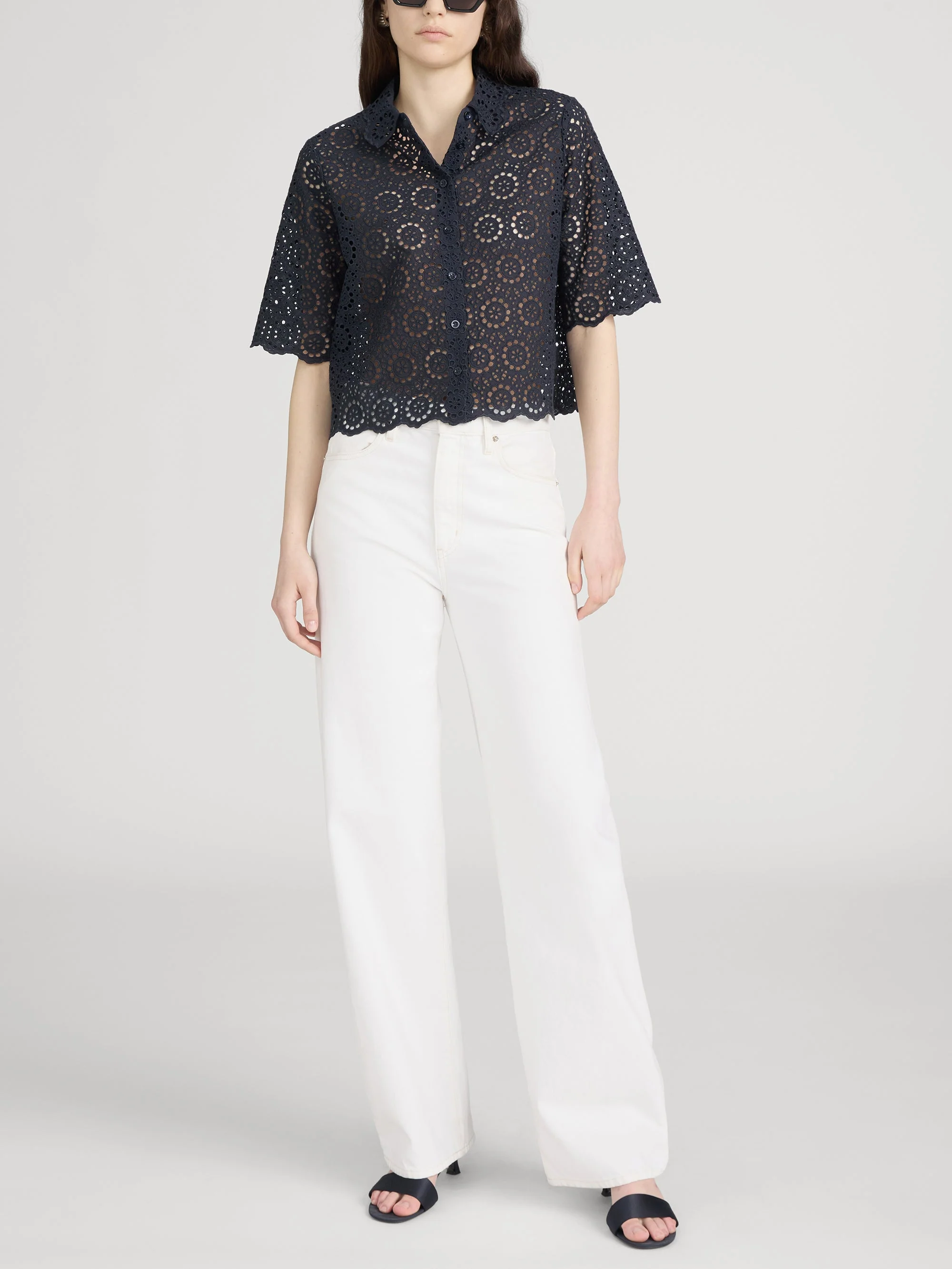 FRAME - The Petal Eyelet Shirt - Image 2