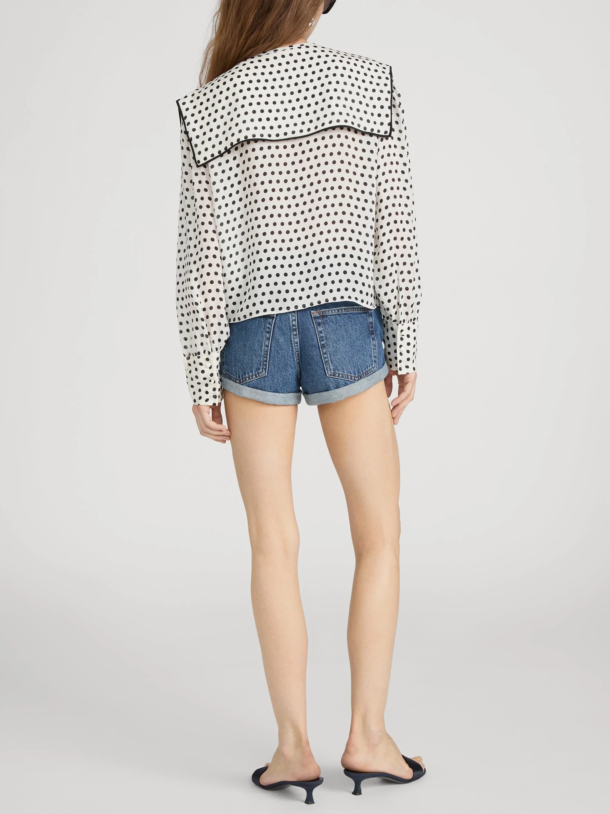 FRAME - The Polka Dot Fleet Blouse - Image 6