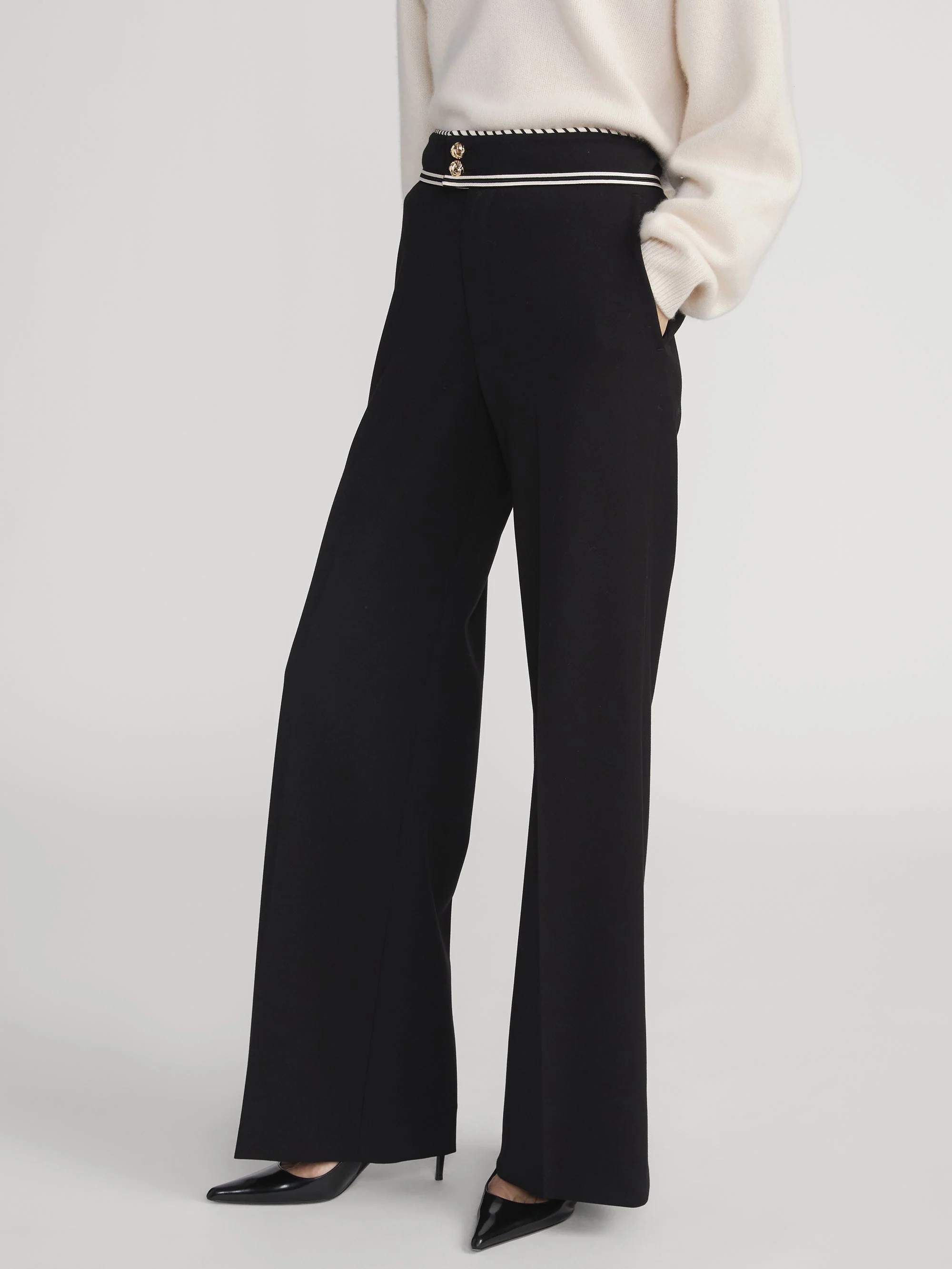 FRAME - The Prim Slim Palazzo Trouser - Image 5