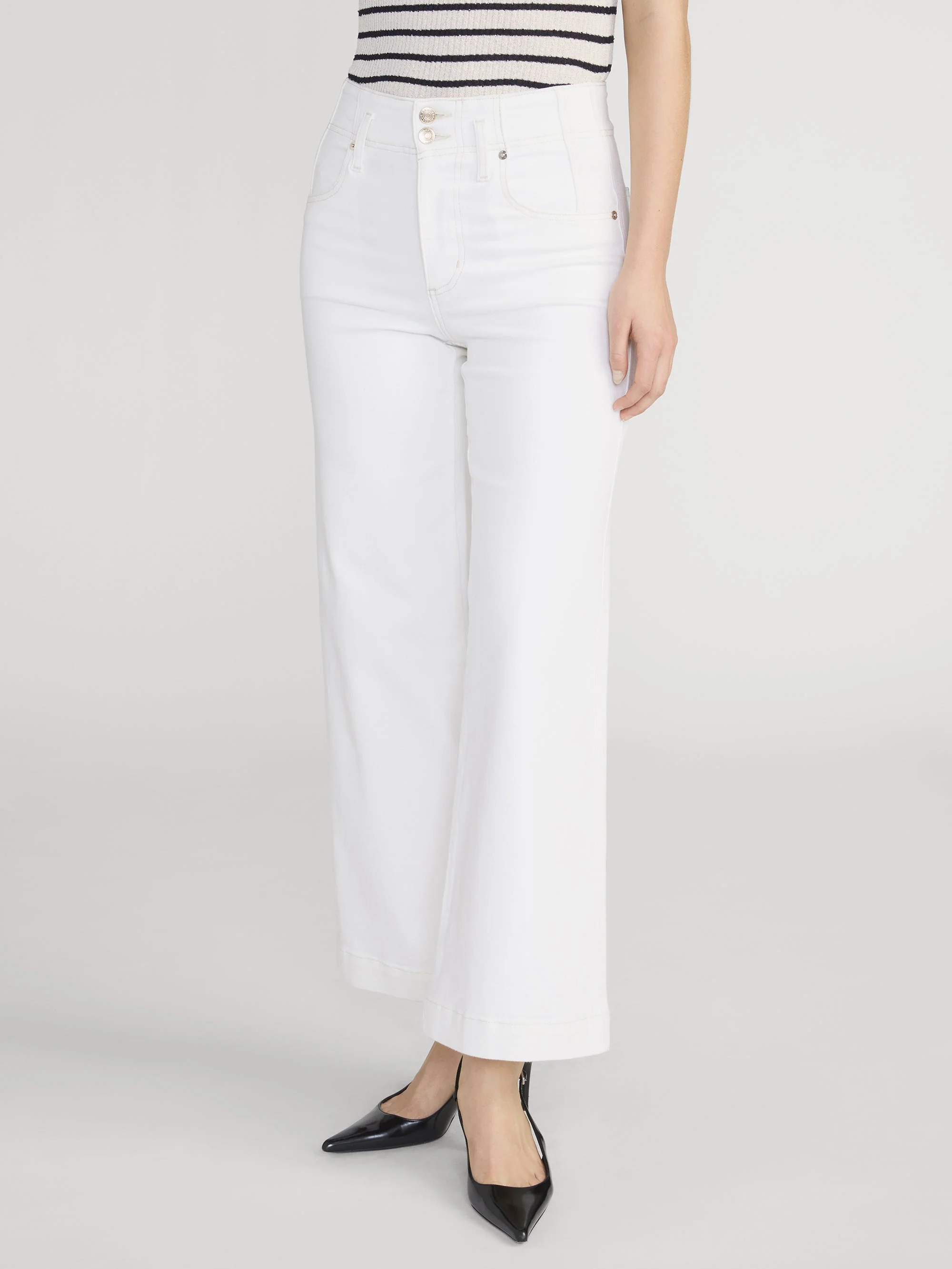 FRAME - The Seamed Wide Trouser Crop - Image 4