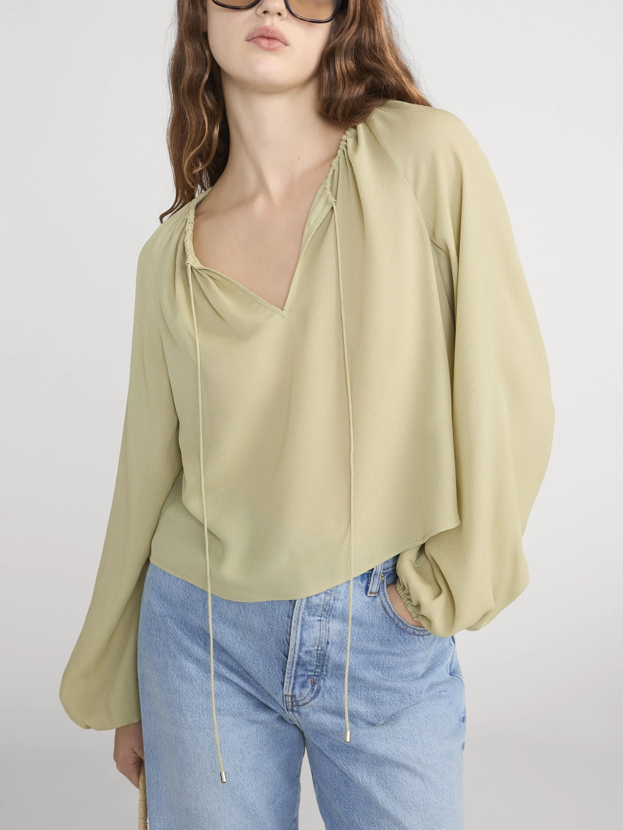 FRAME - The Silk Balloon Blouse - Image 2