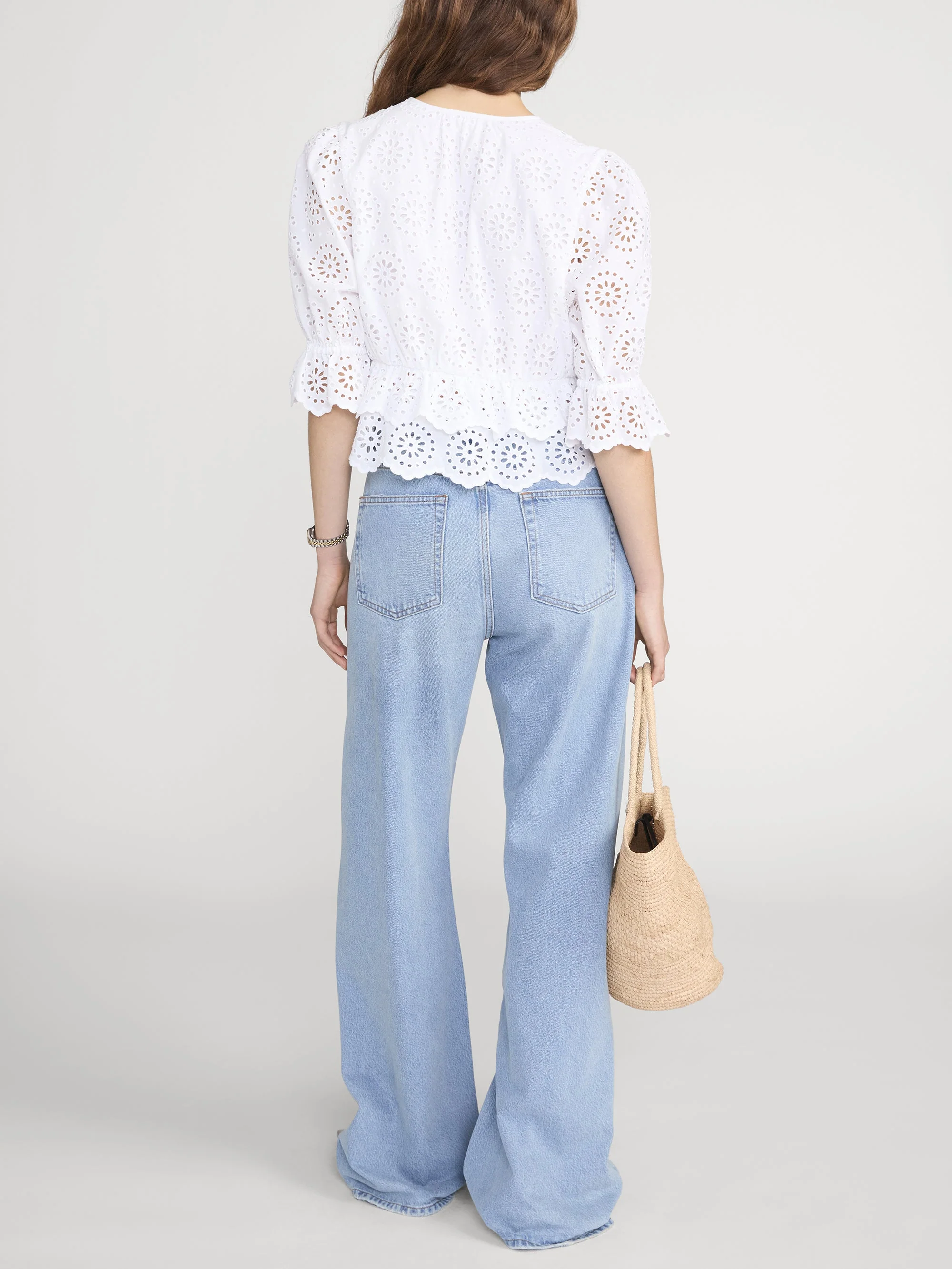 FRAME - The Solstice Eyelet Blouse - Image 6