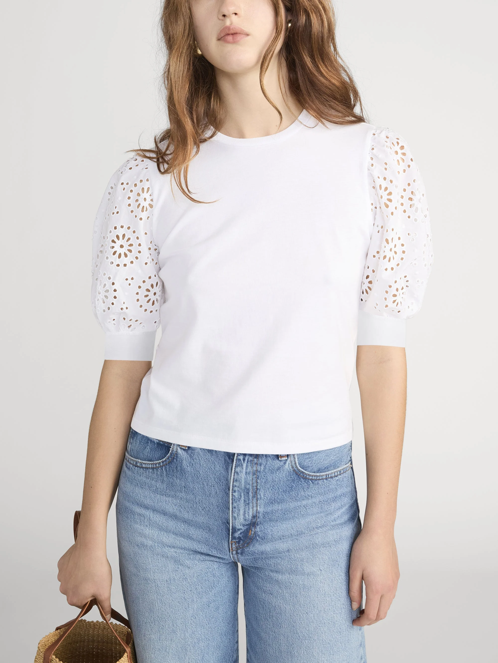 FRAME - The Solstice Eyelet Tee - Image 3