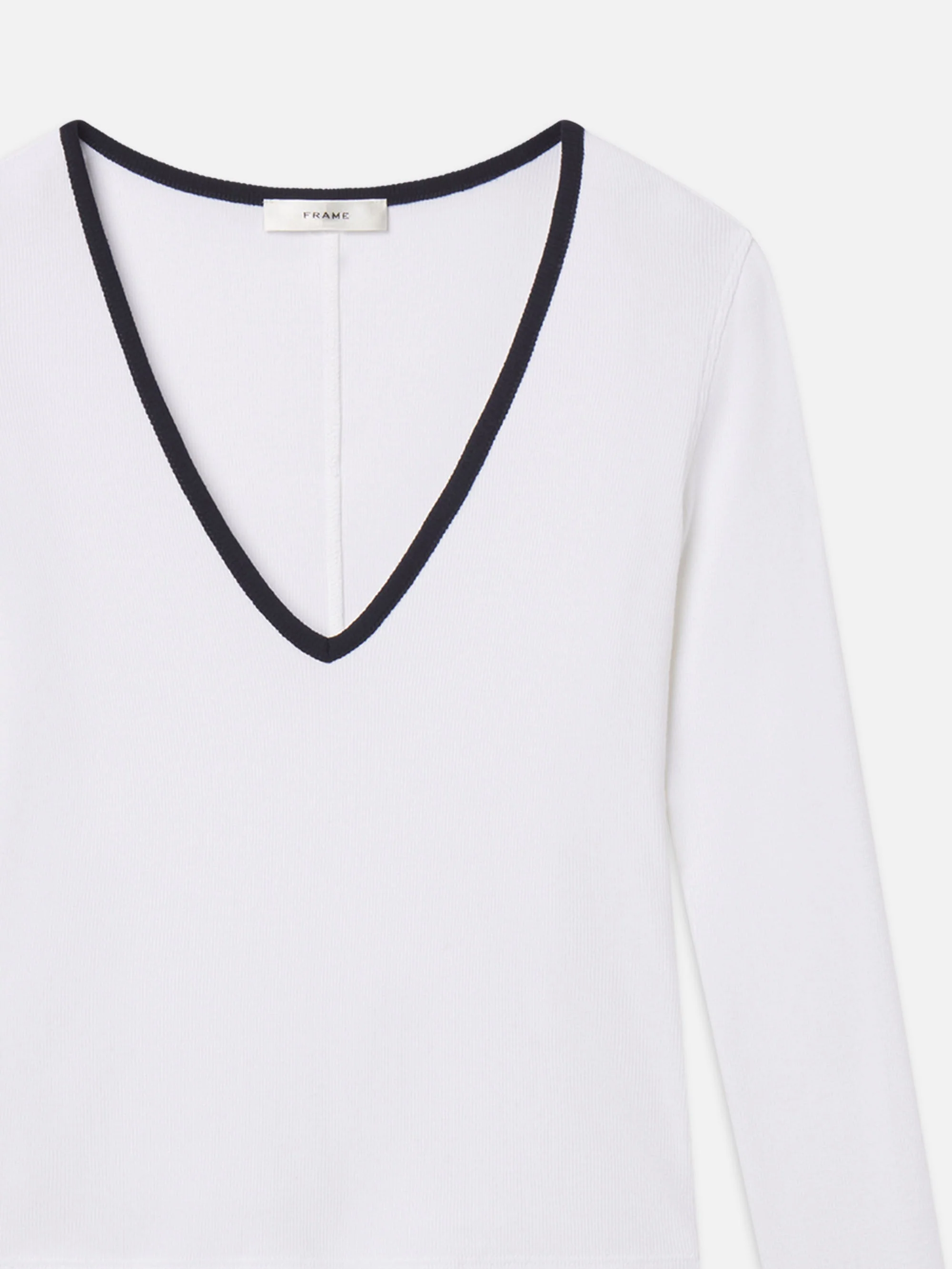 FRAME - The Sporty V Neck Top - Image 2