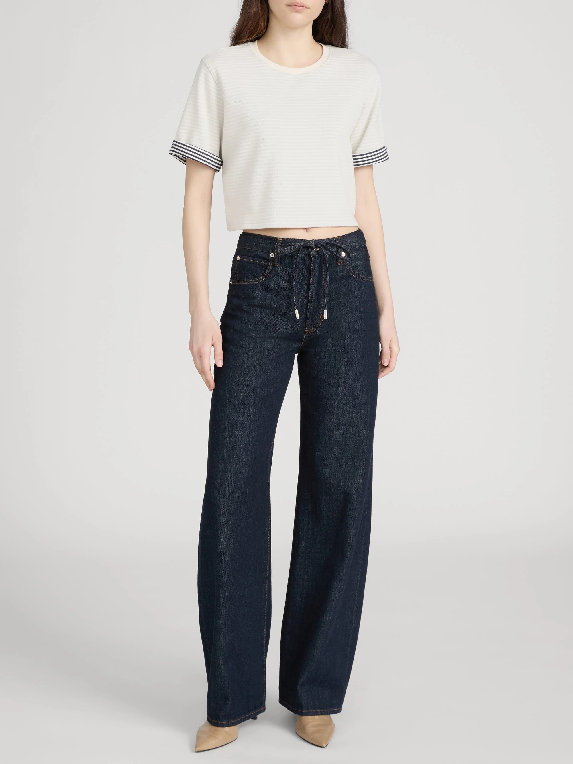 FRAME - The Stripe Cuff Top - Image 2