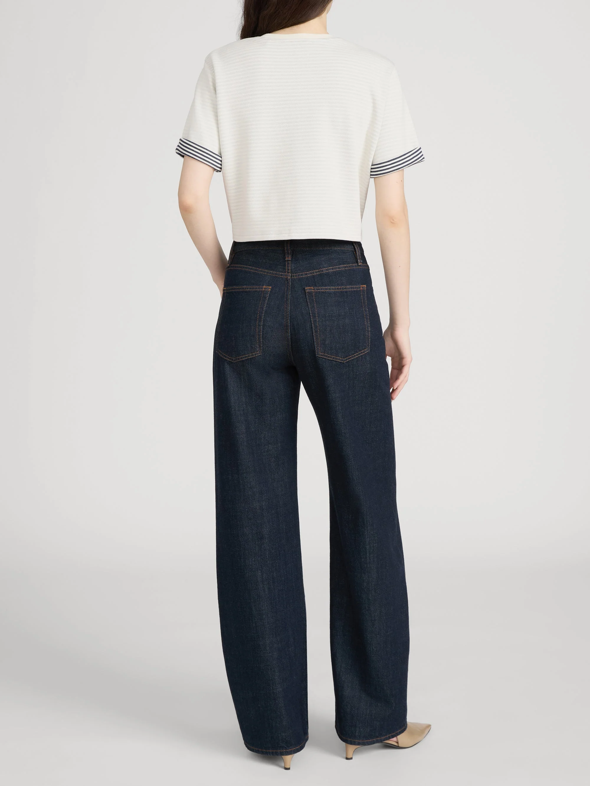 FRAME - The Stripe Cuff Top - Image 4