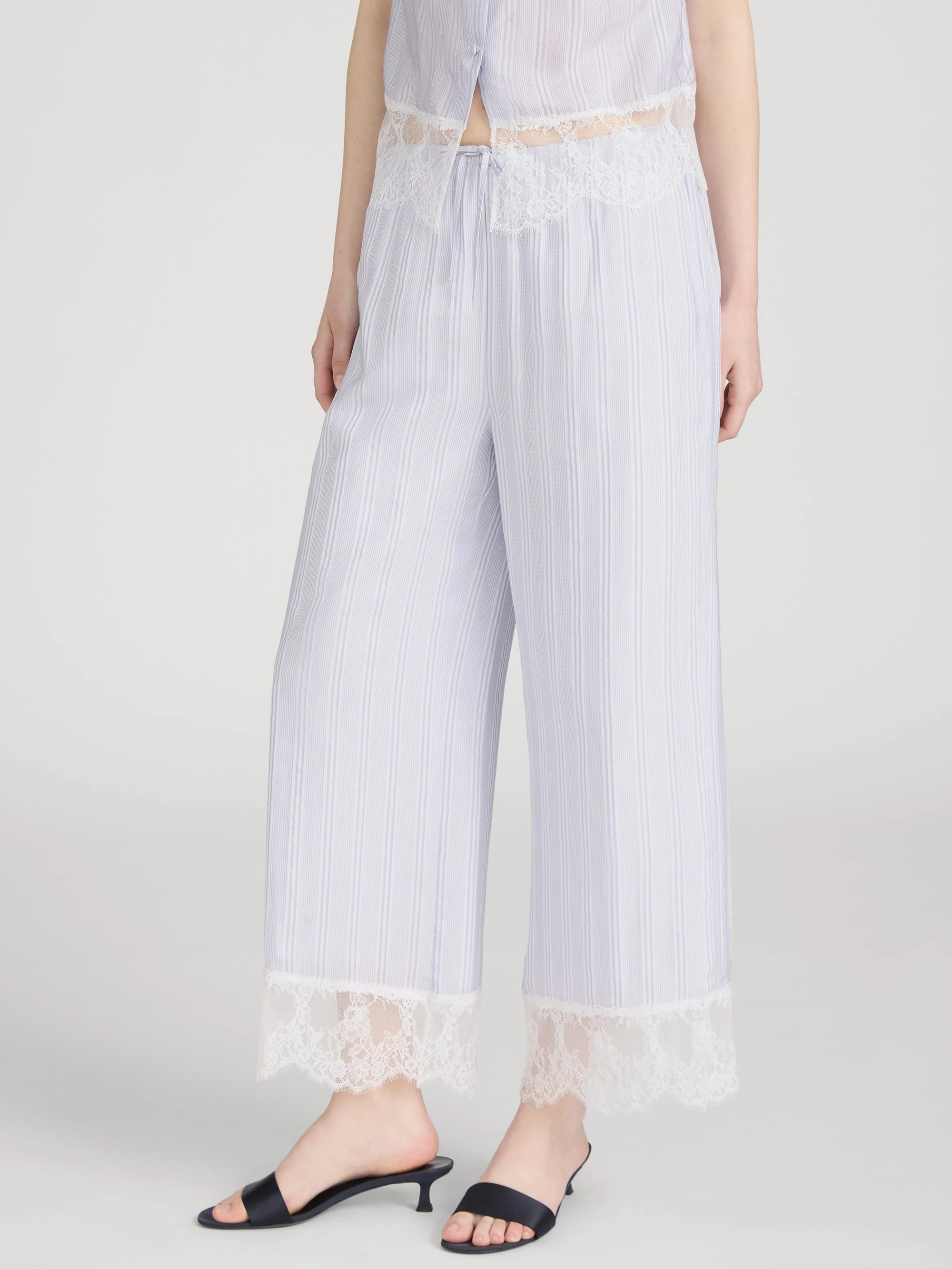 FRAME - The Stripe Lace Lounge Pant - Image 4