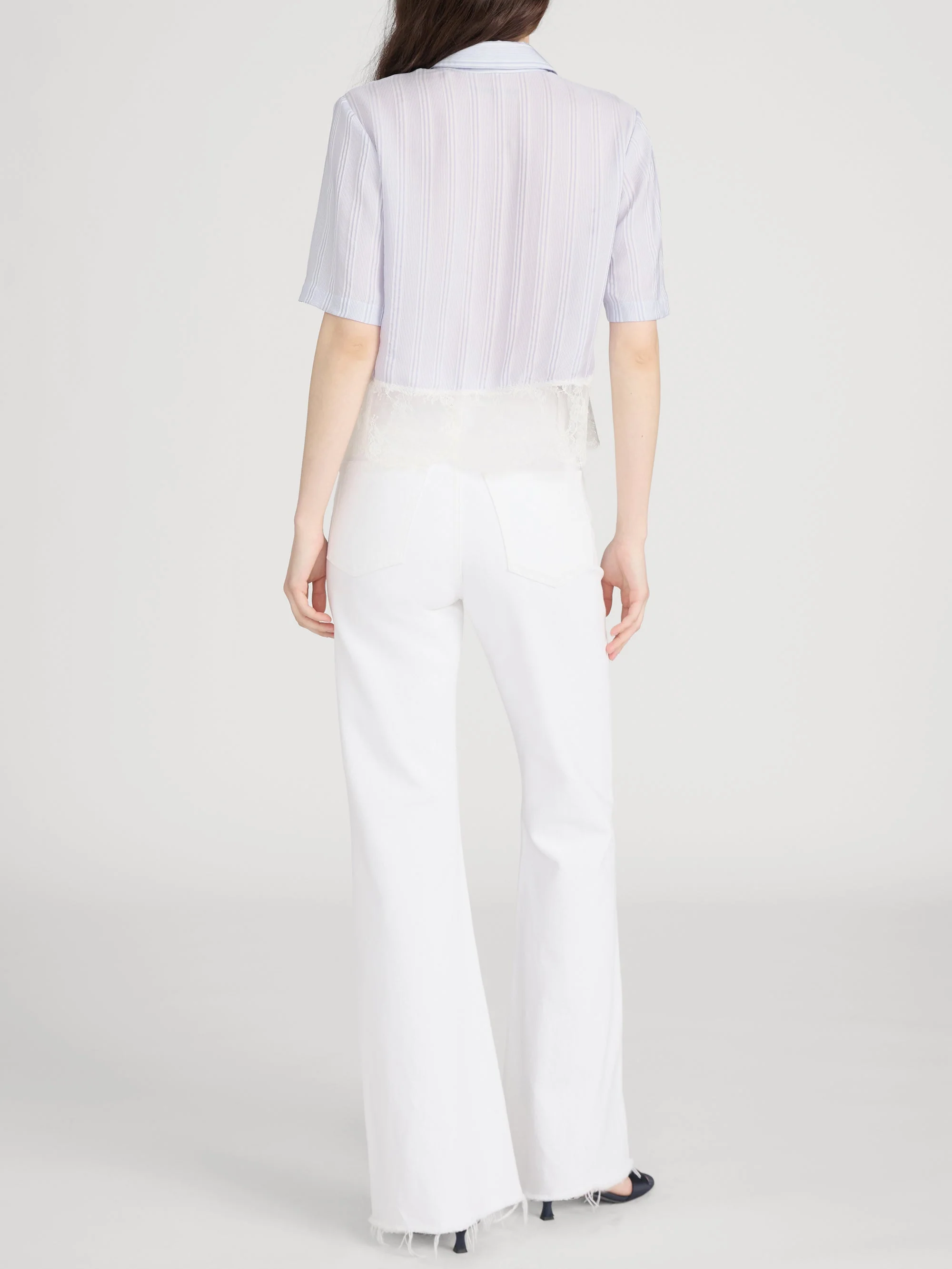 FRAME - The Stripe Lace Shirt - Image 6
