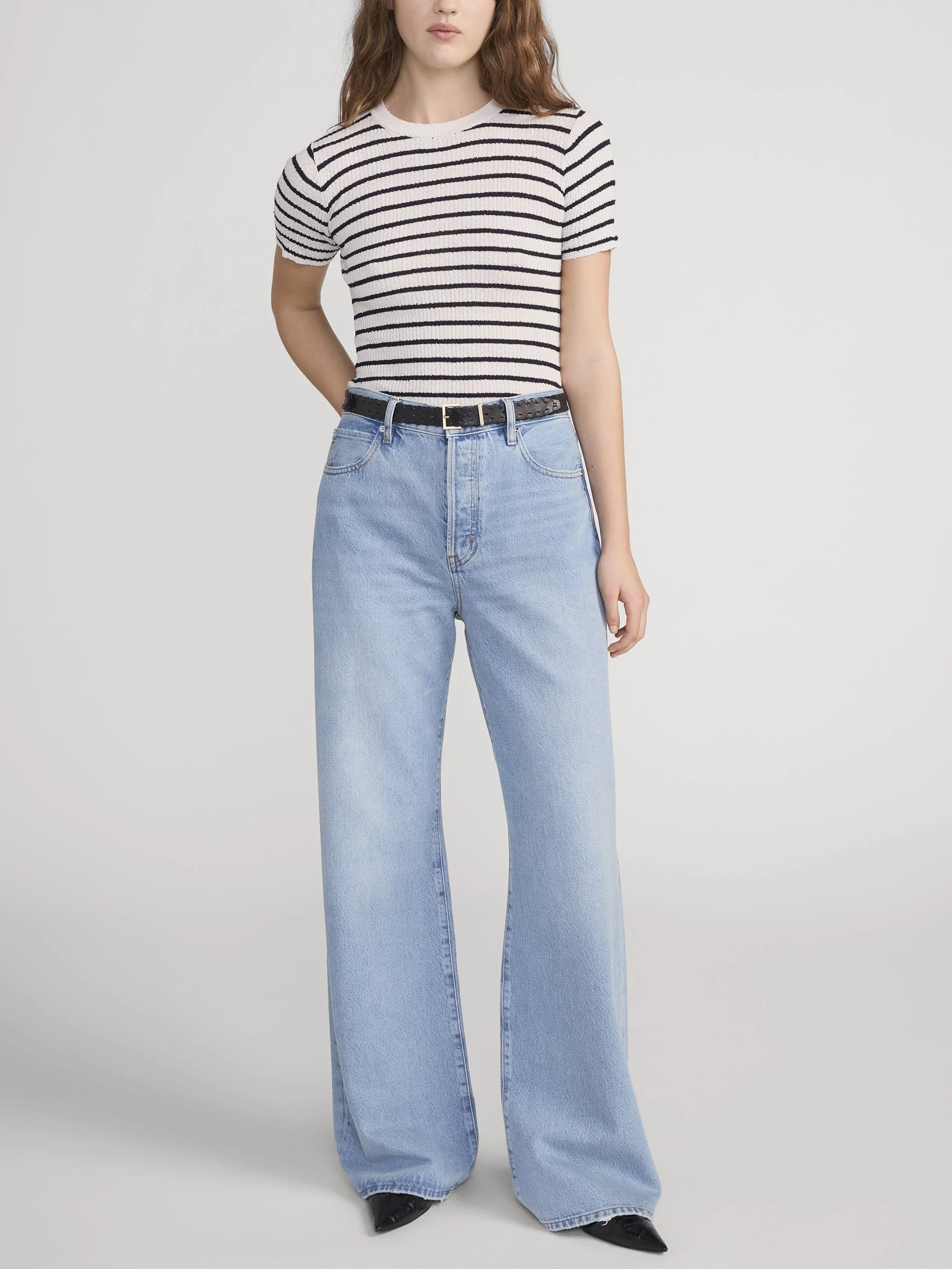 FRAME - The Striped Knit Tee - Image 2