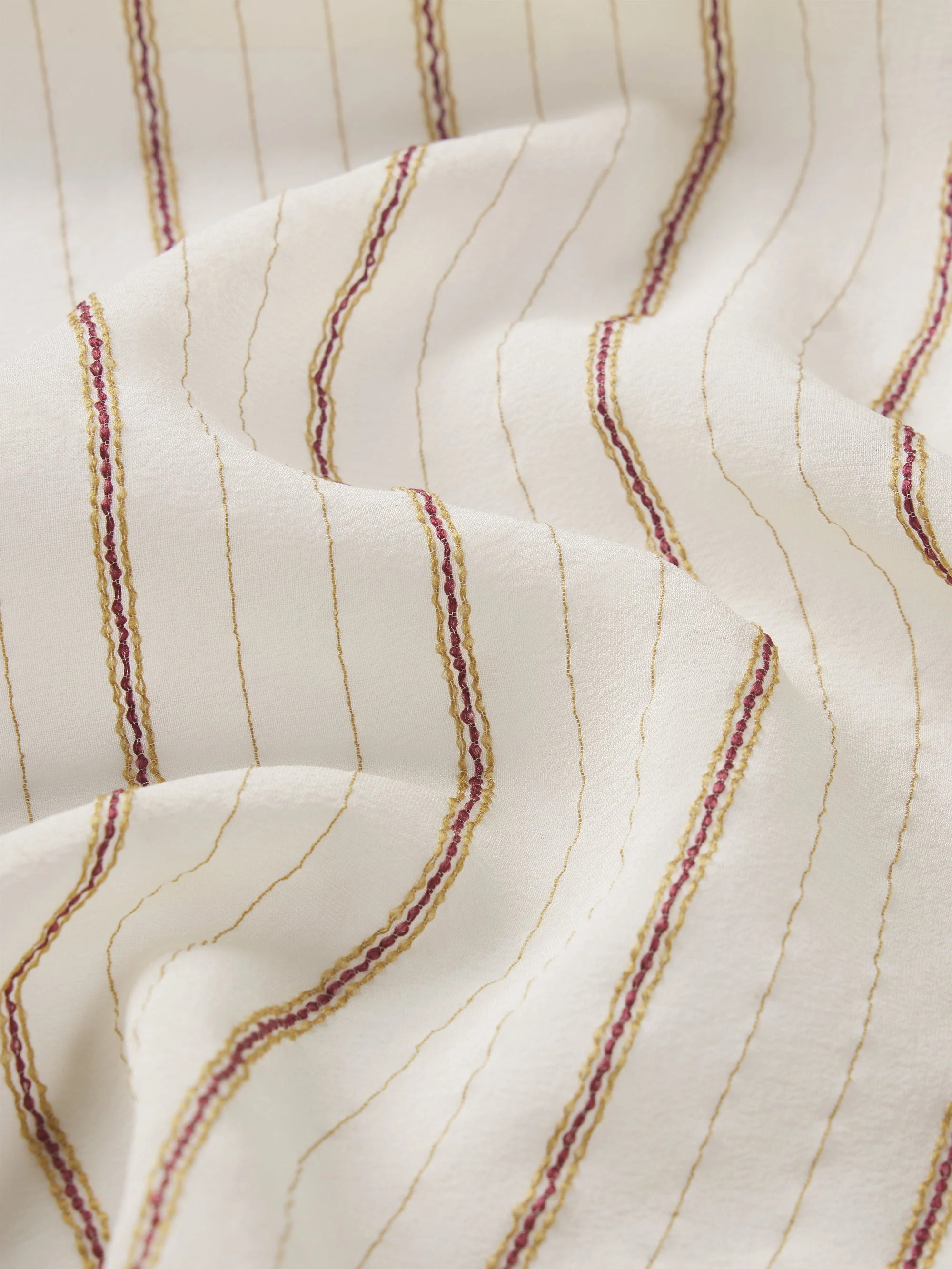 FRAME - The Striped Silk Tie Blouse - Image 7