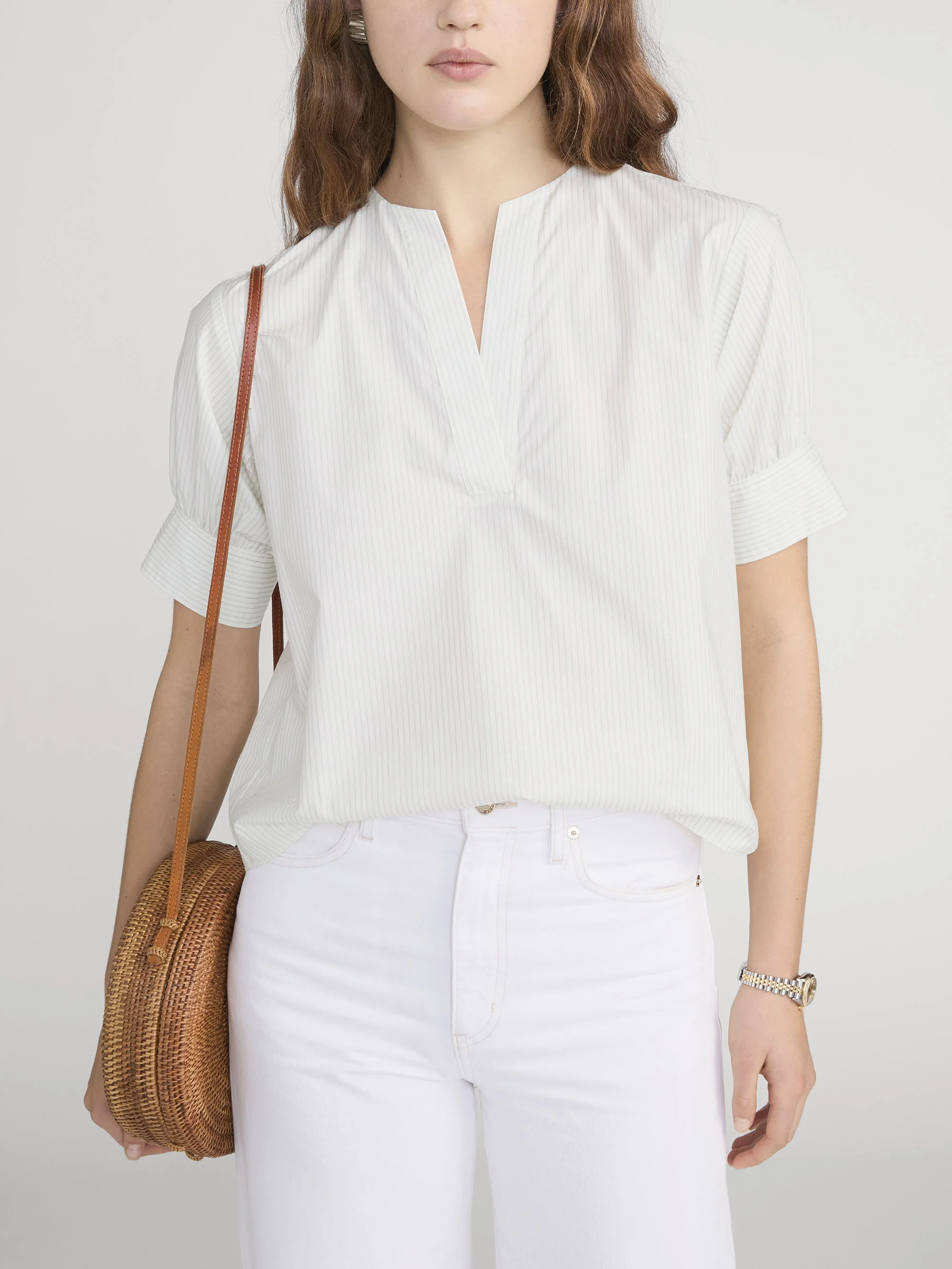 FRAME - The V - Neck Popover Top - Image 3
