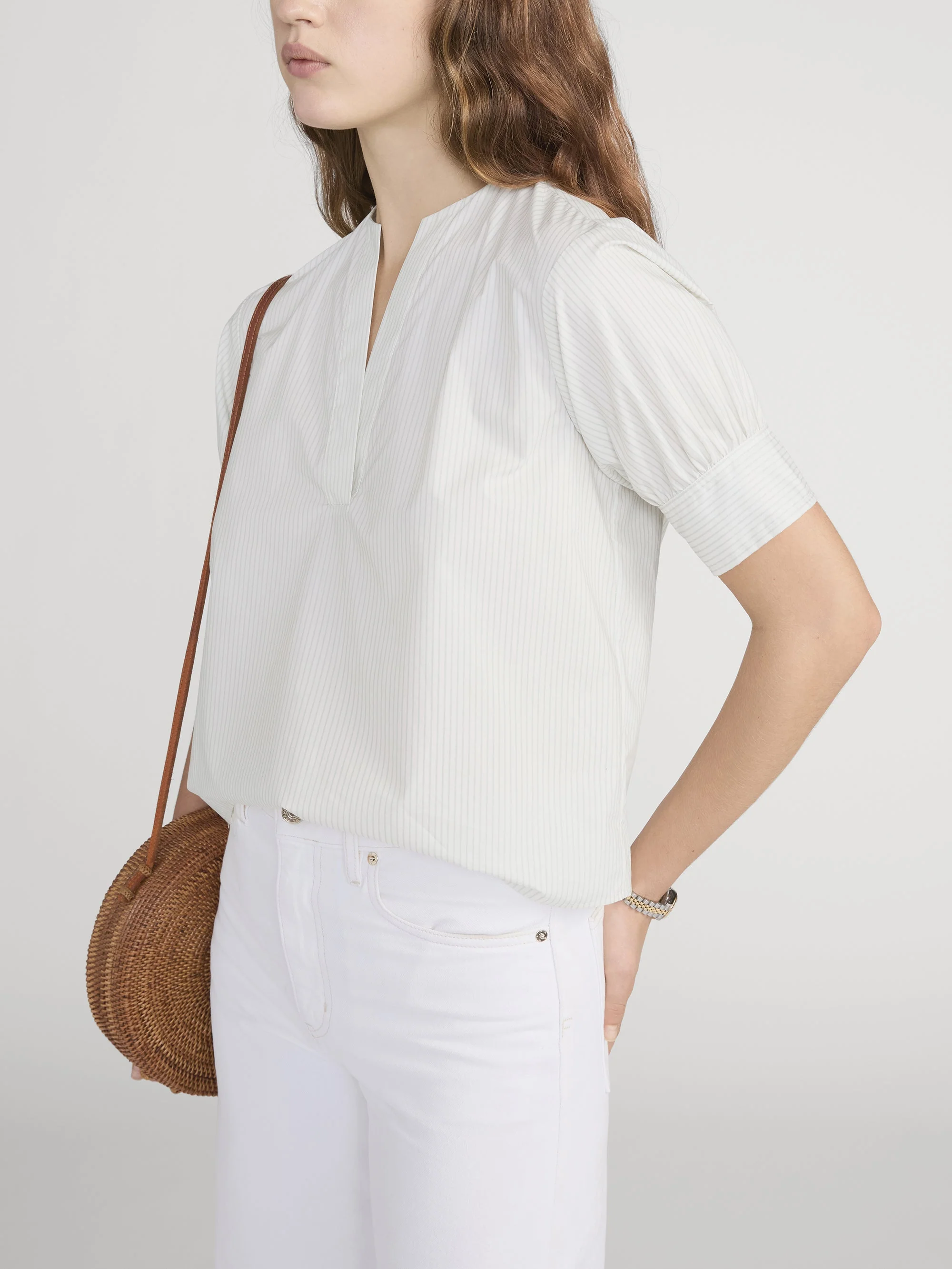 FRAME - The V - Neck Popover Top - Image 4