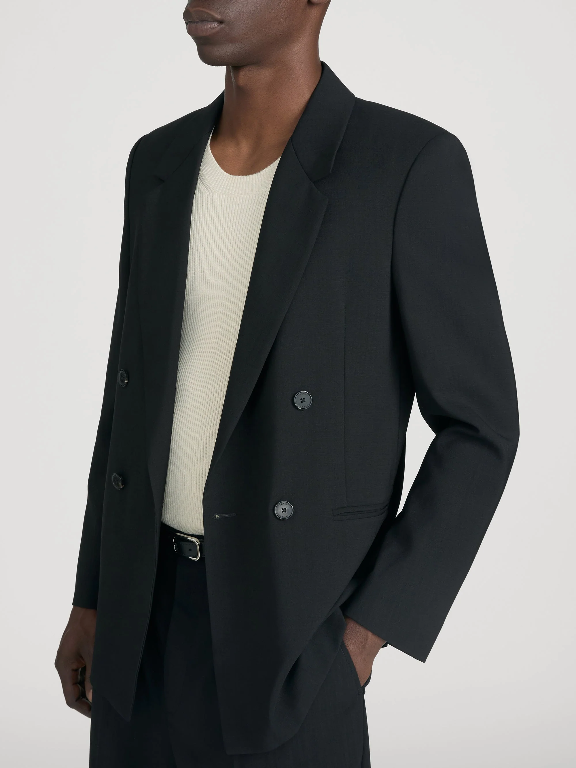 FRAME - Tropical Wool Unlined Blazer - Image 4