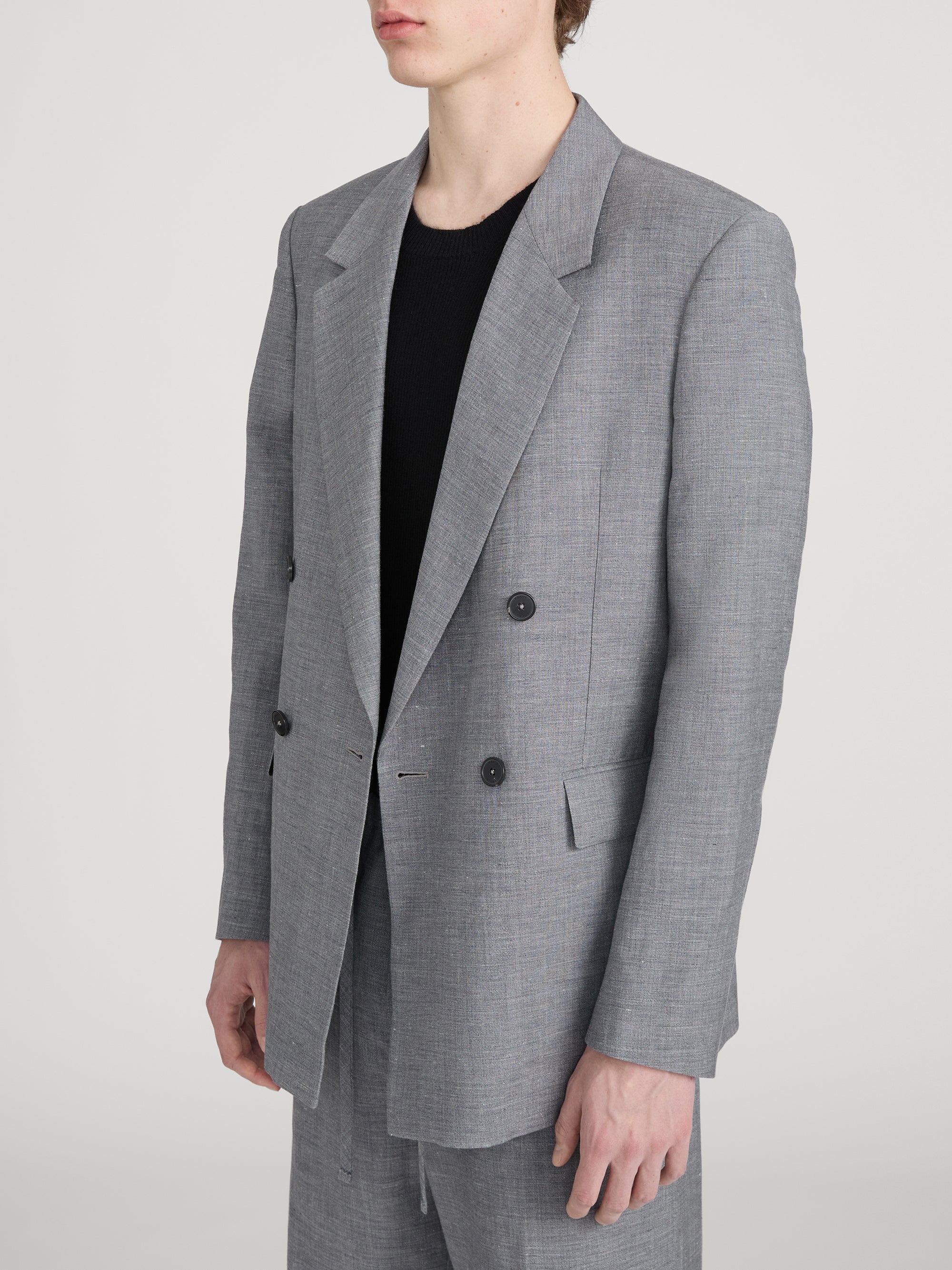FRAME - Unlined Double Breasted Blazer - Image 4