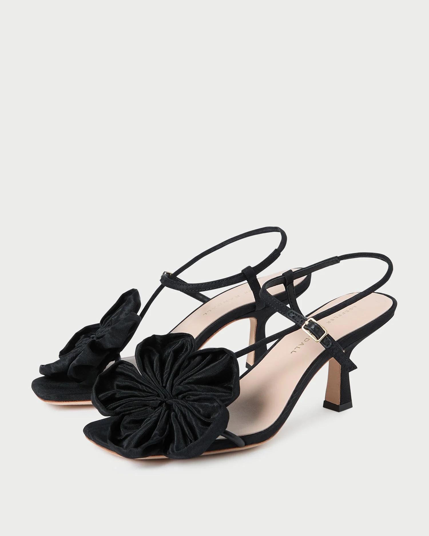 Loeffler Randall - Frank Black Moiré Flower Sandal - Image 5