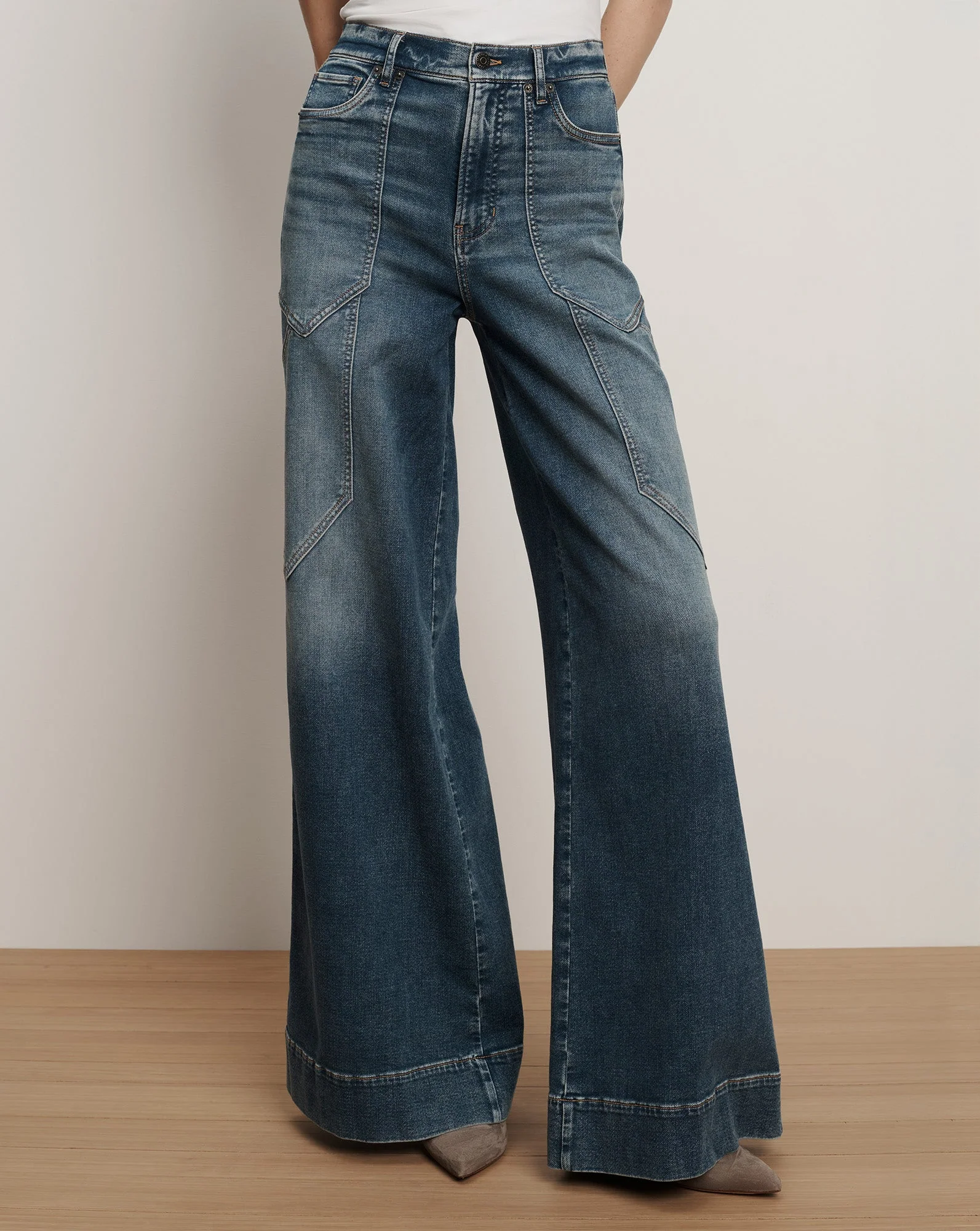 Veronica Beard - Freddy Wide - Leg Cargo Jean - Image 2