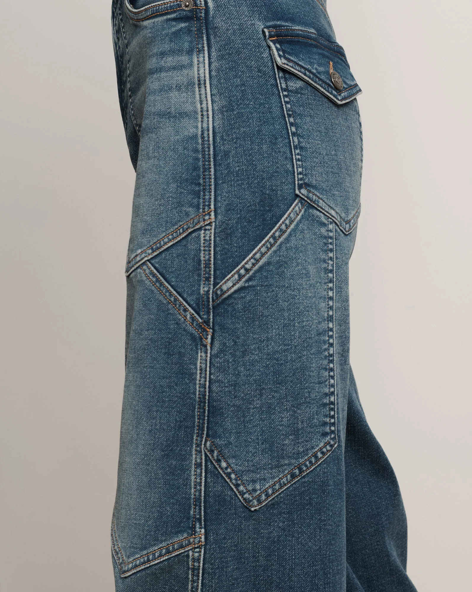 Veronica Beard - Freddy Wide - Leg Cargo Jean - Image 6
