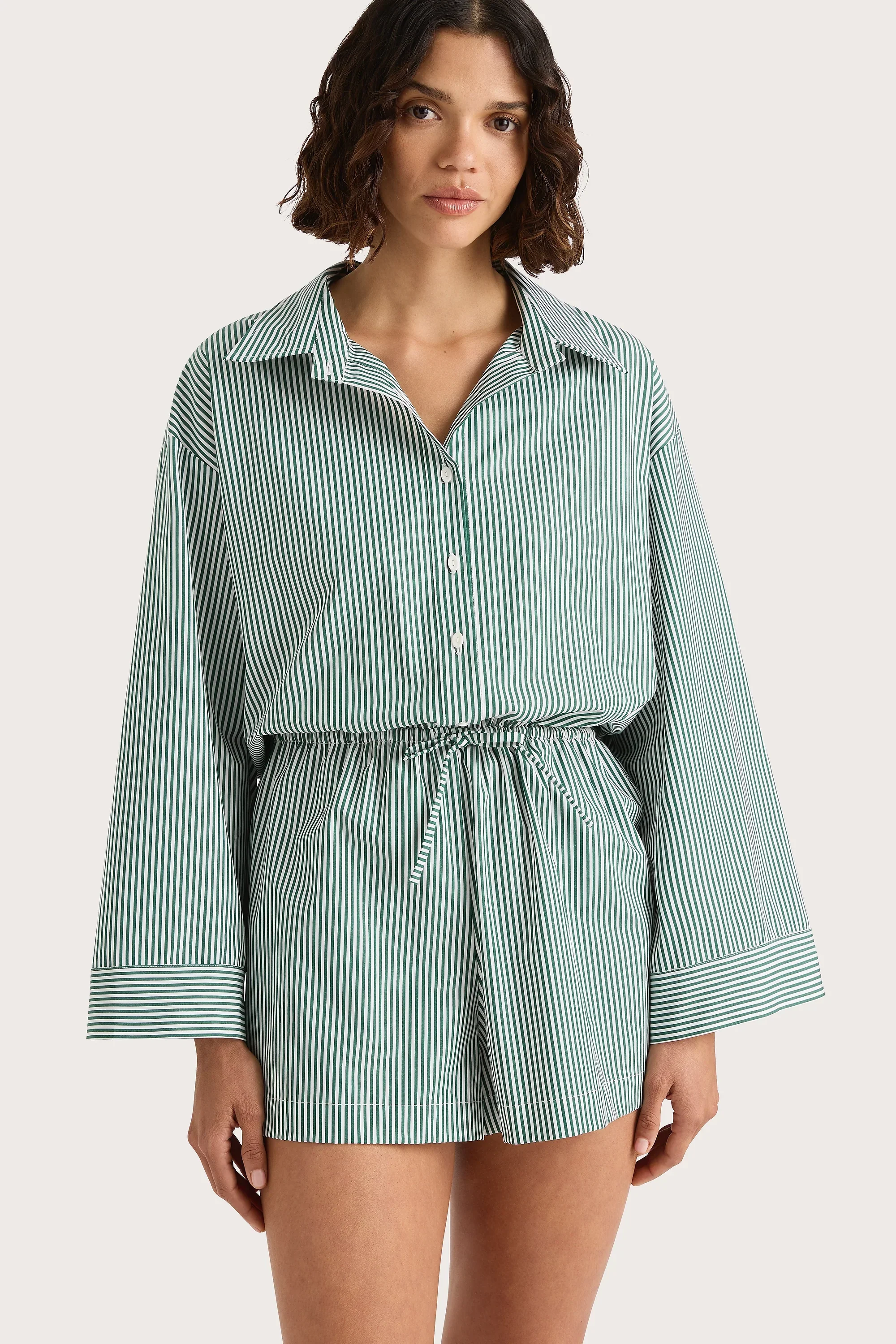 Faithfull - Freja Playsuit Green Stripe - Final Sale - Image 3