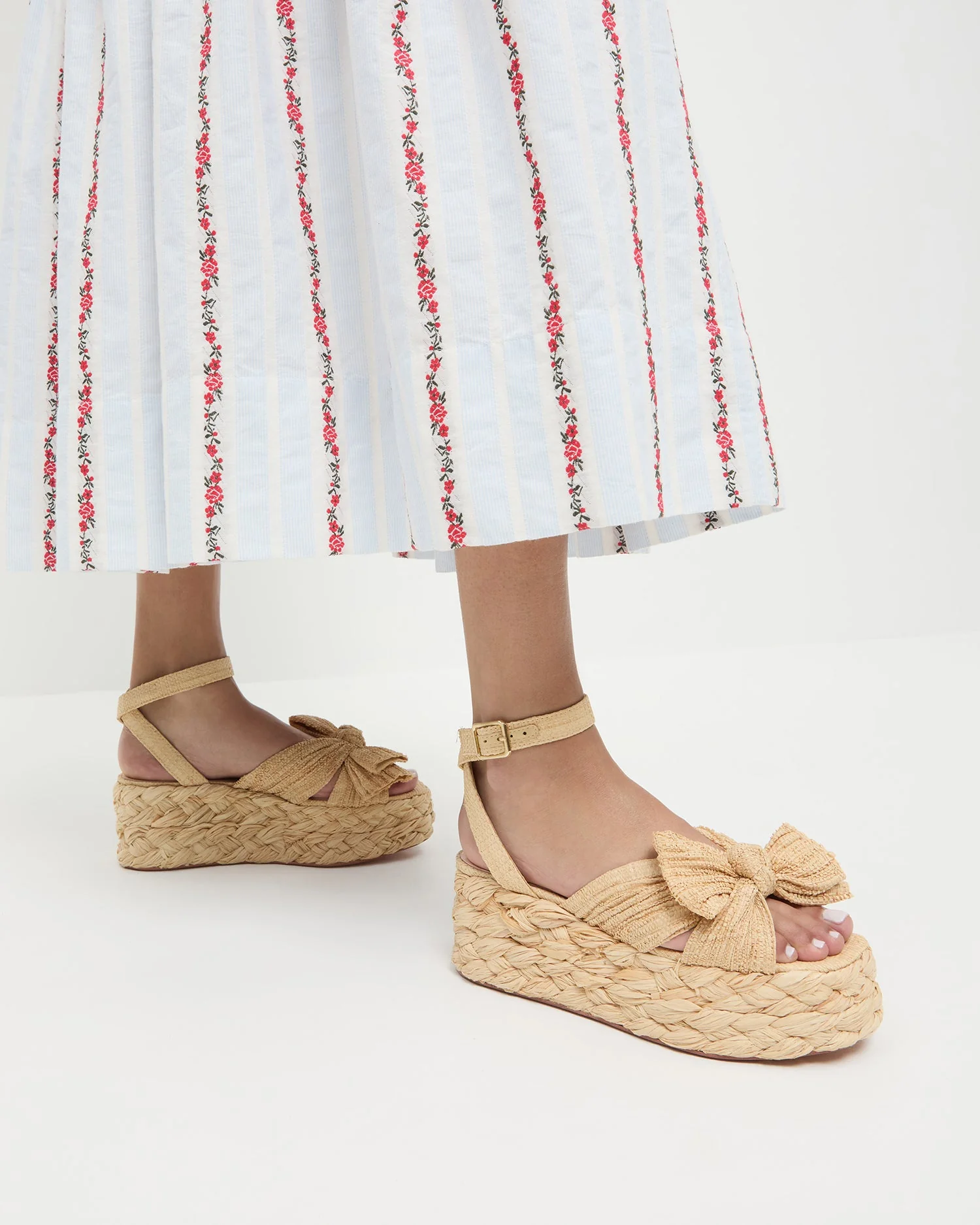 Loeffler Randall - Gaby Natural Pleated Bow Espadrille - Image 2
