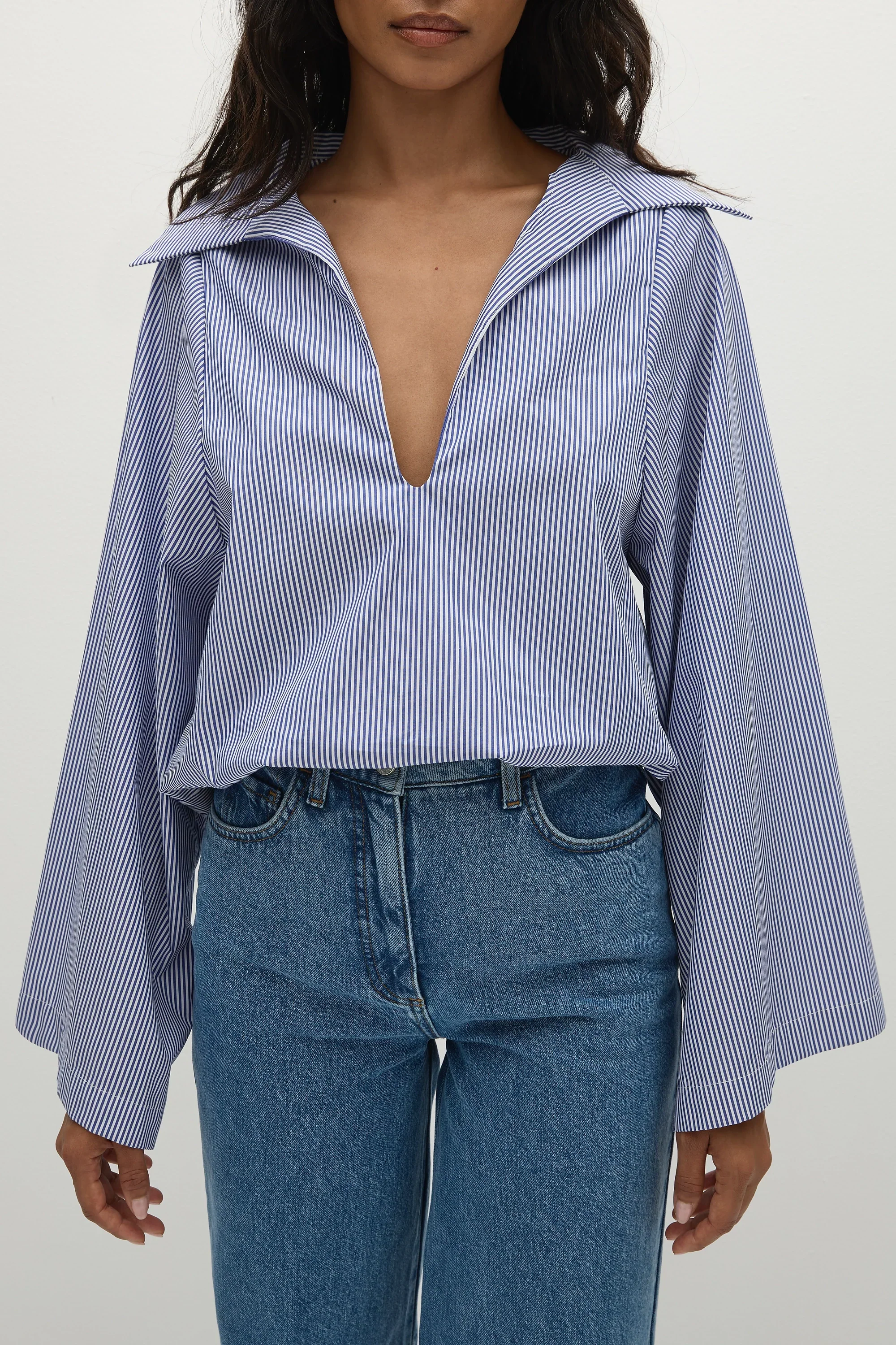 Faithfull - Gaia Top Helle Stripe Vintage Navy - Image 4