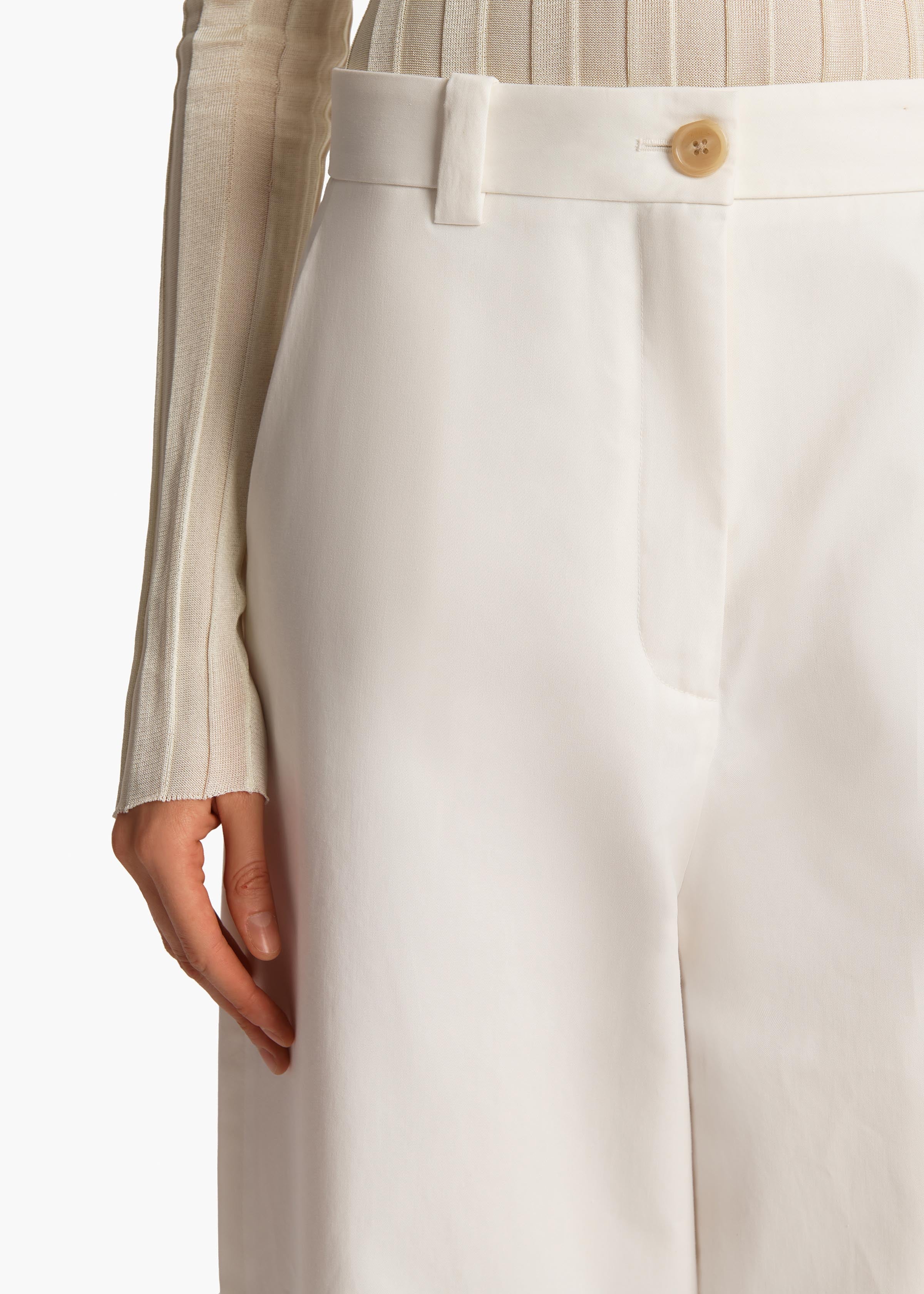 Khaite - Gari Pant in Chalk - Image 12