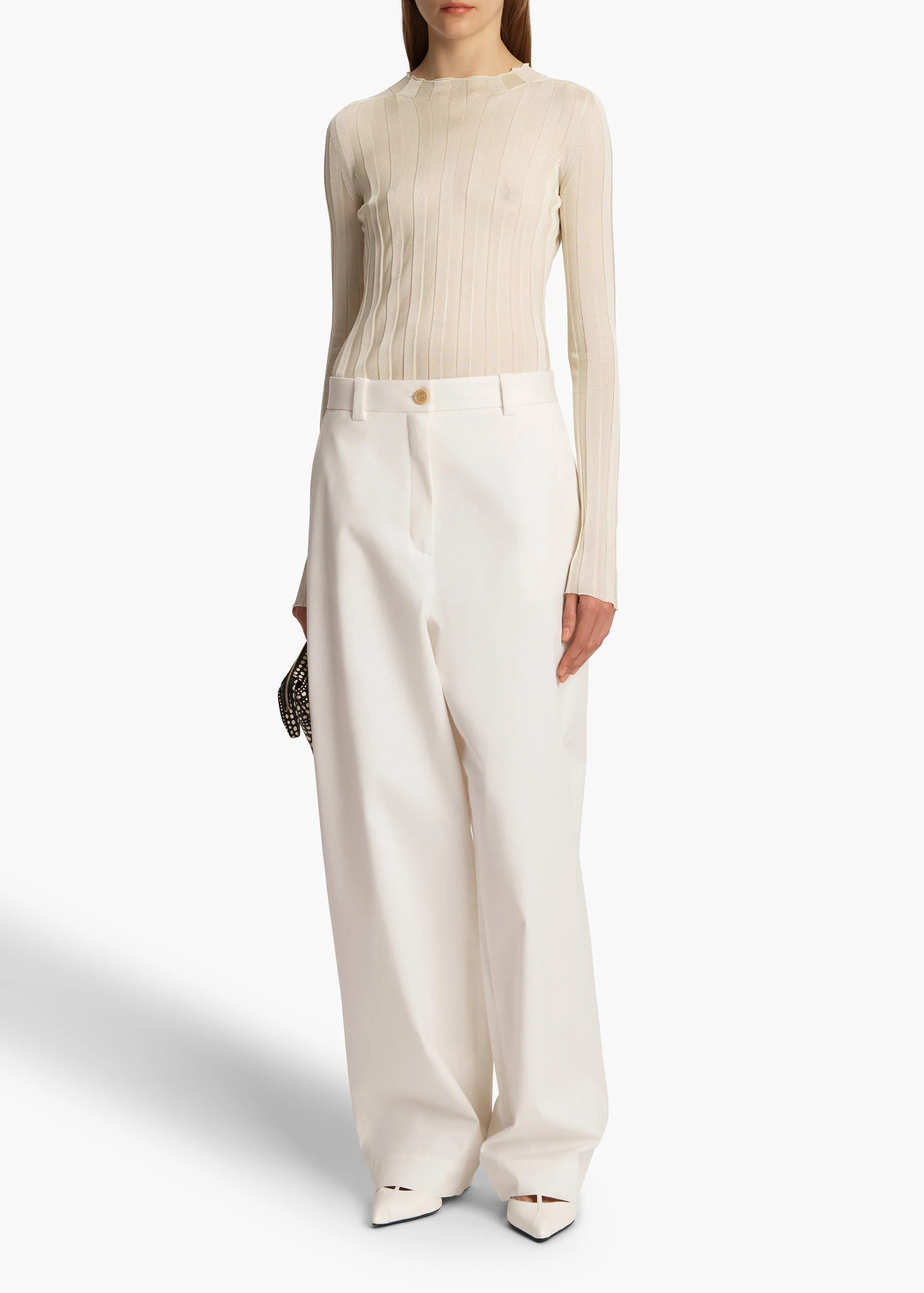 Khaite - Gari Pant in Chalk - Image 2