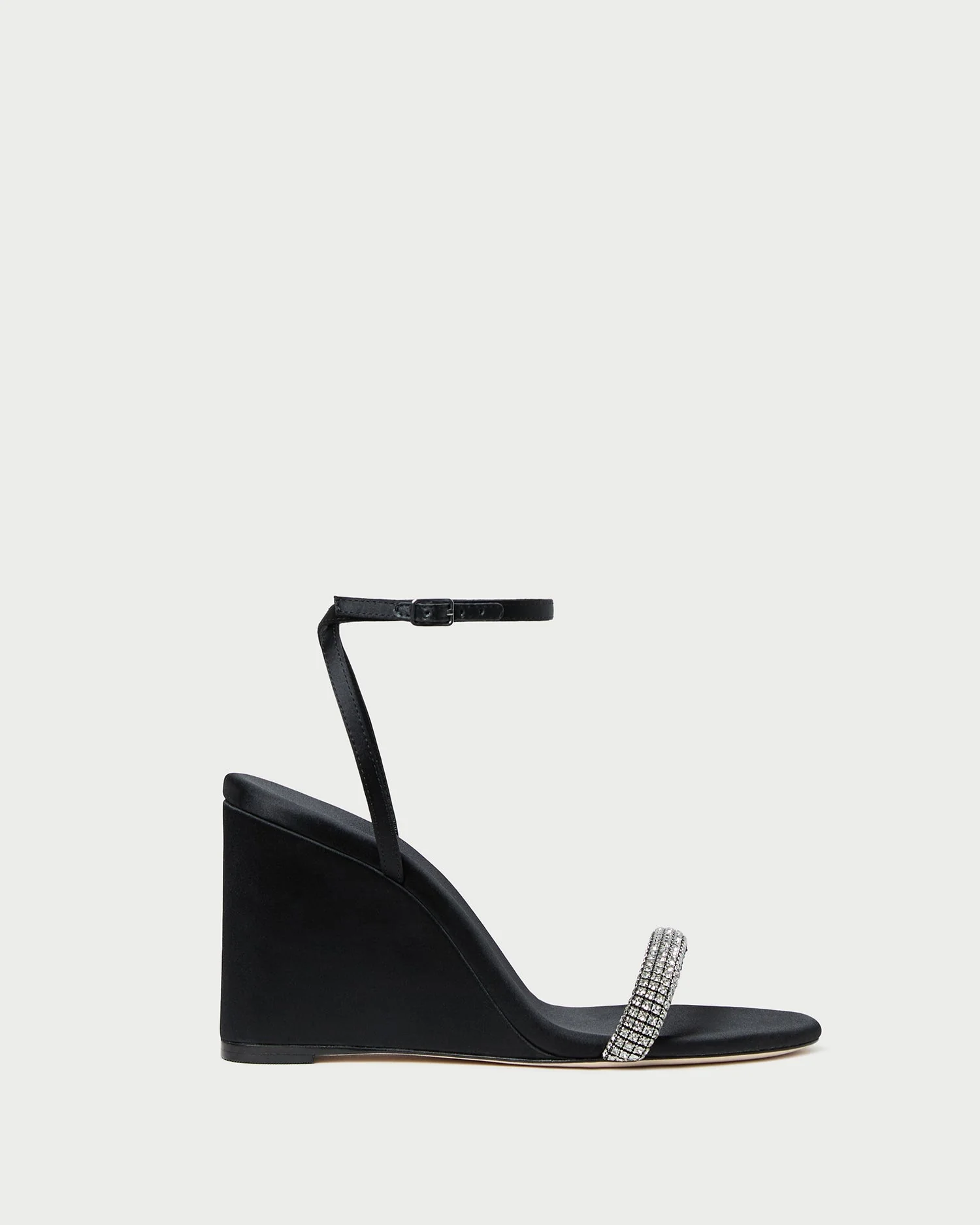 Loeffler Randall - Gavi Black/Diamond Satin Wedge