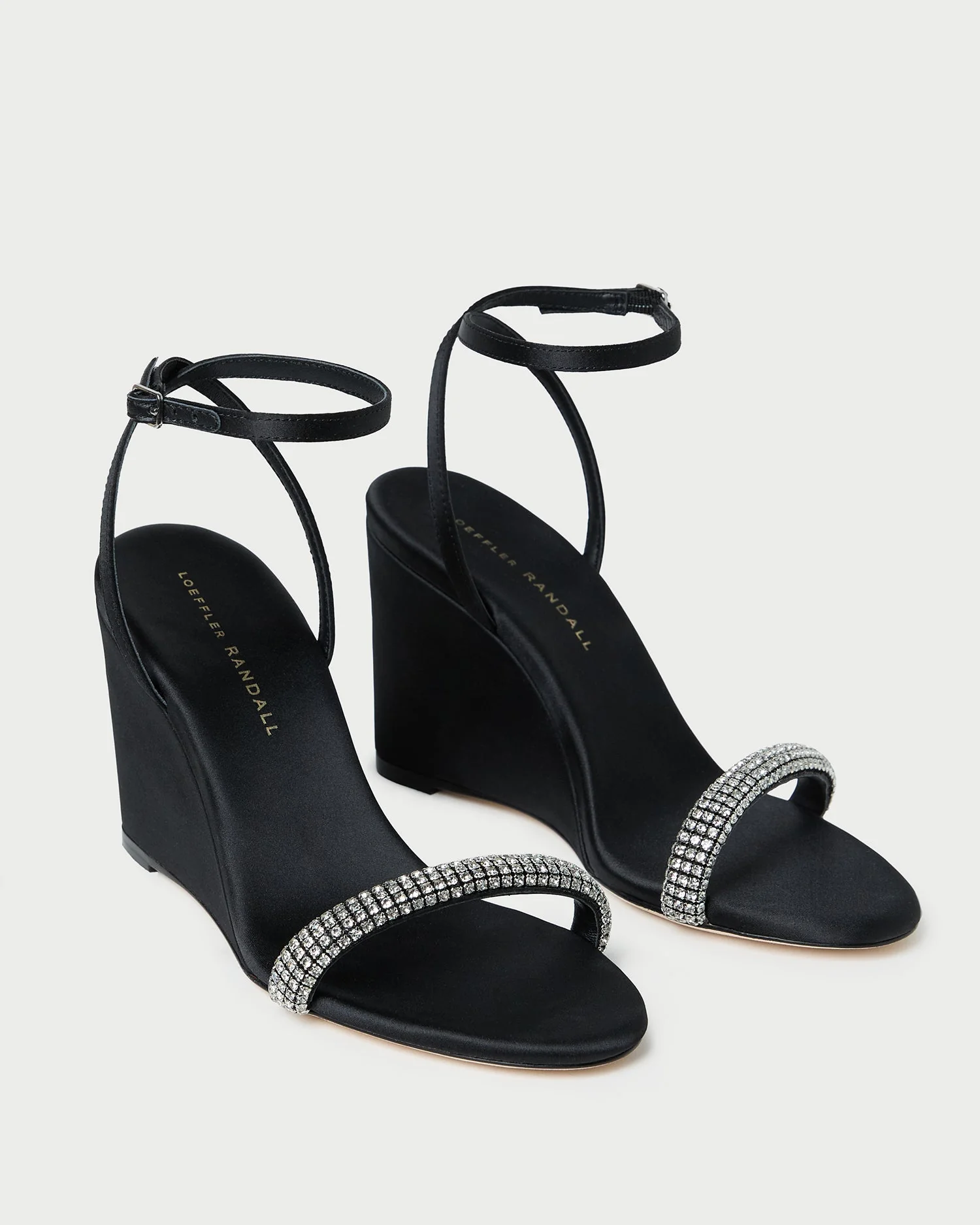 Loeffler Randall - Gavi Black/Diamond Satin Wedge - Image 3