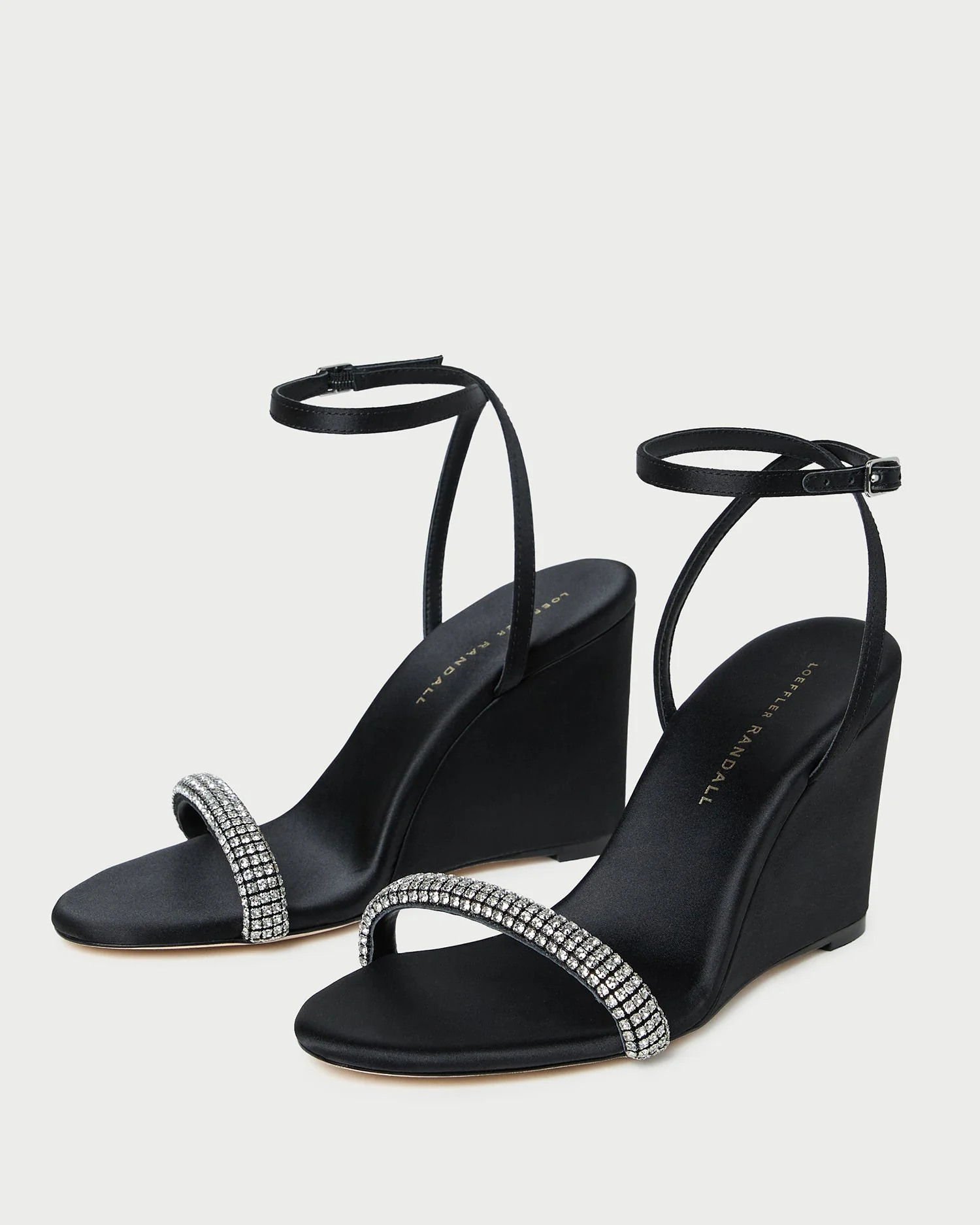 Loeffler Randall - Gavi Black/Diamond Satin Wedge - Image 4