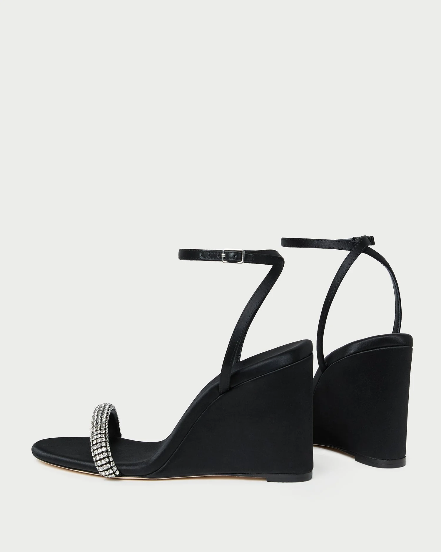 Loeffler Randall - Gavi Black/Diamond Satin Wedge - Image 5