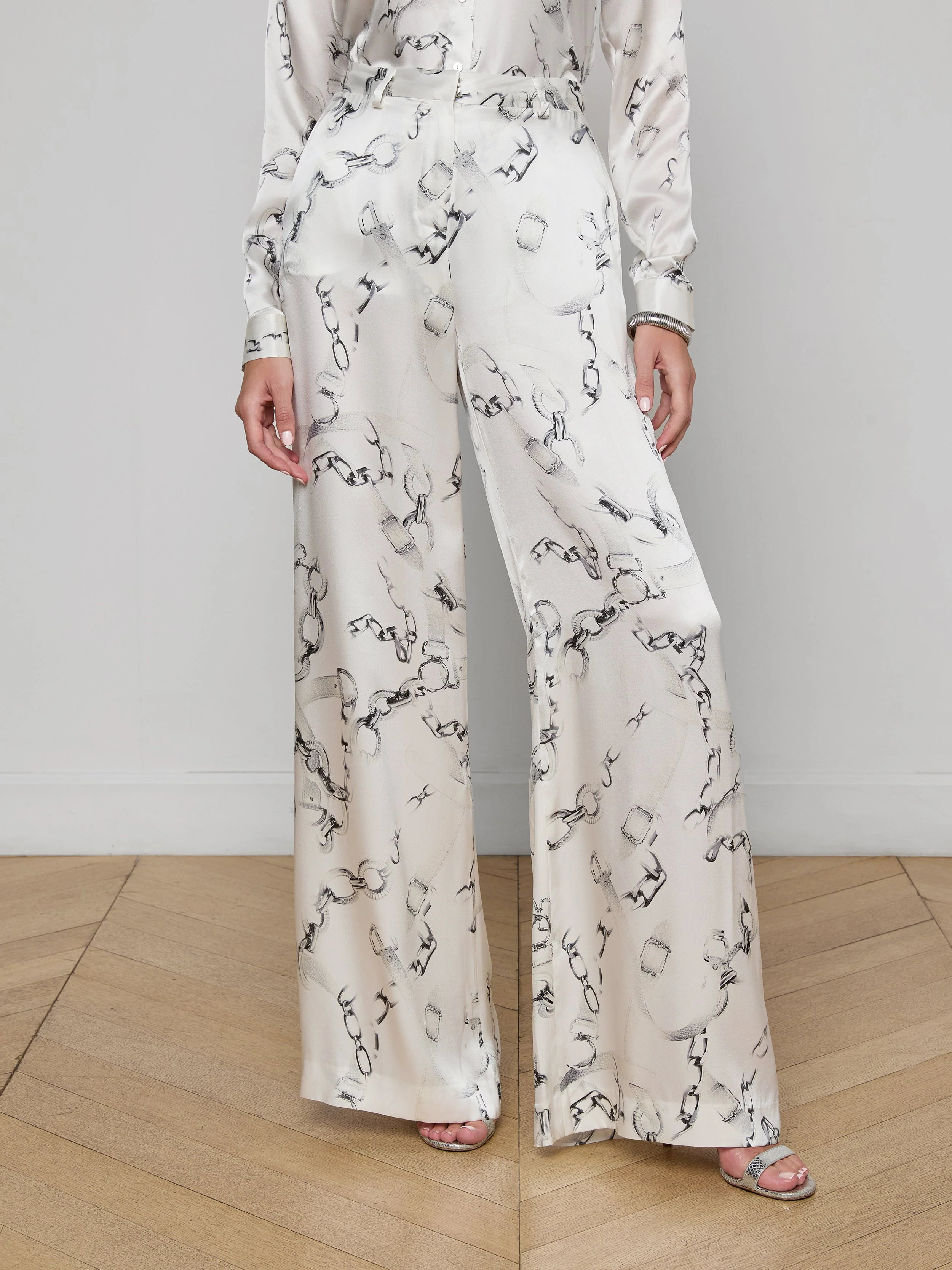 L'AGENCE - Gavin Silk Wide - Leg Pant - Image 2