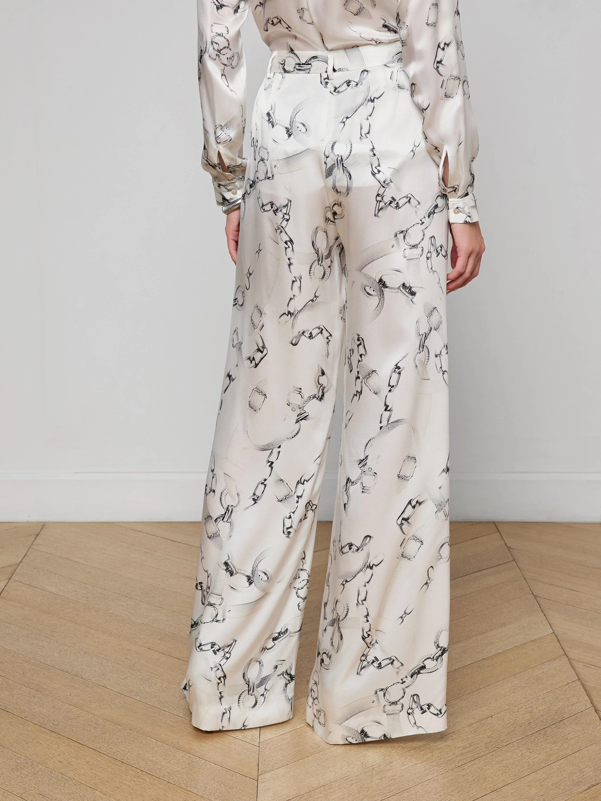 L'AGENCE - Gavin Silk Wide - Leg Pant - Image 5