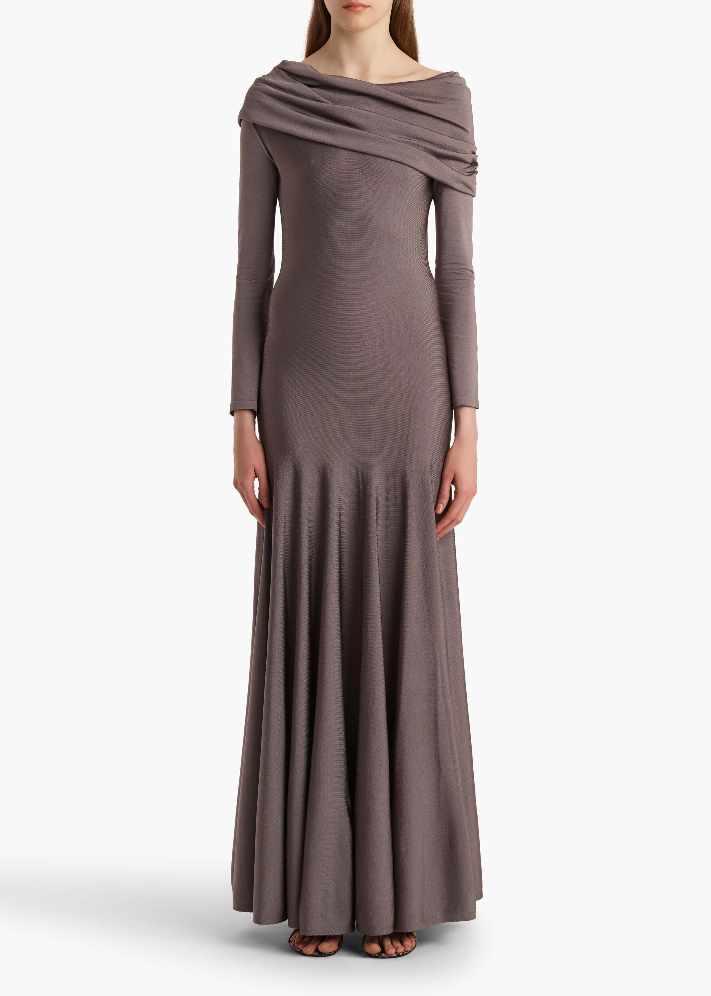 Khaite - Genesis Dress in Titanium - Image 3