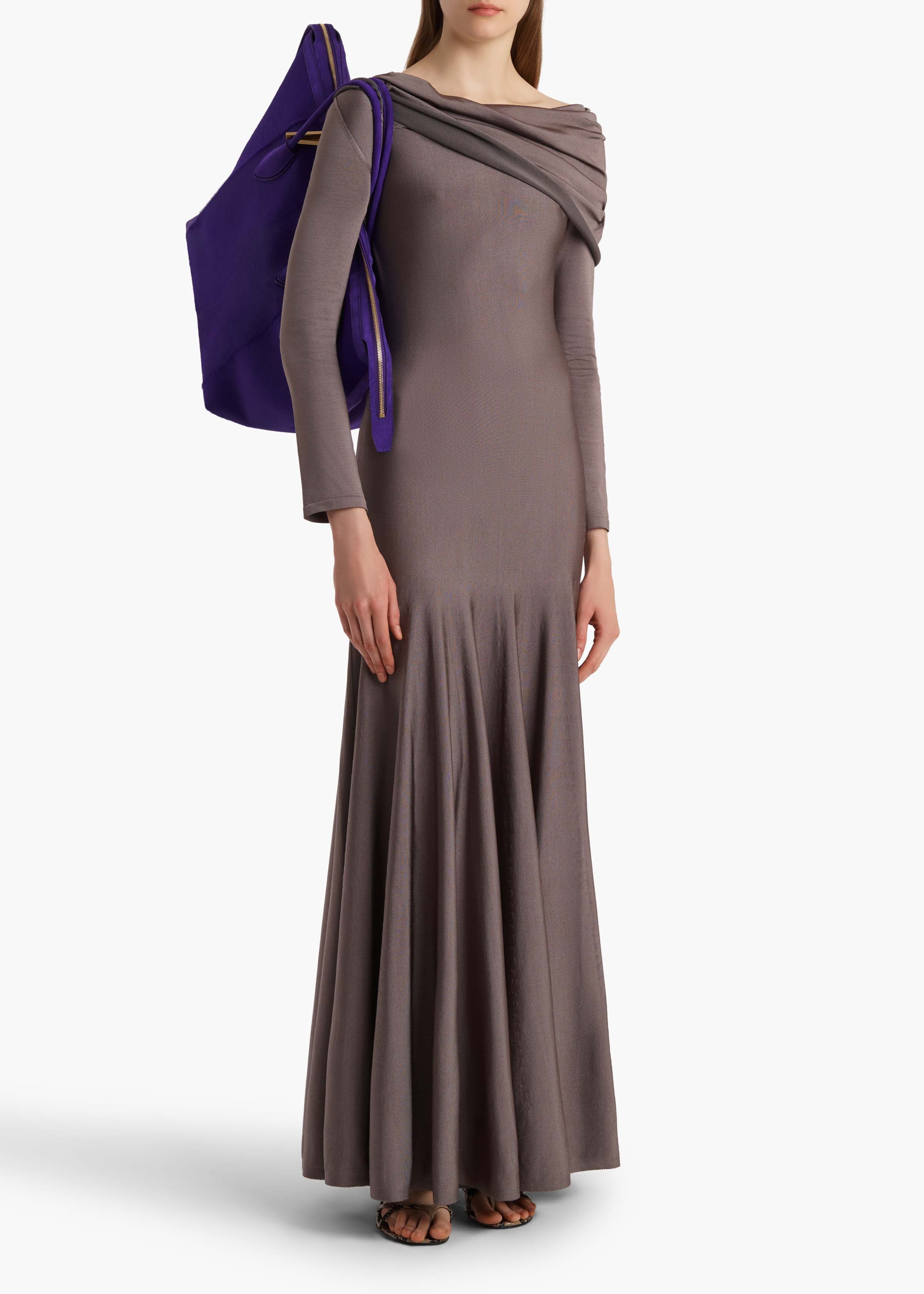 Khaite - Genesis Dress in Titanium - Image 9