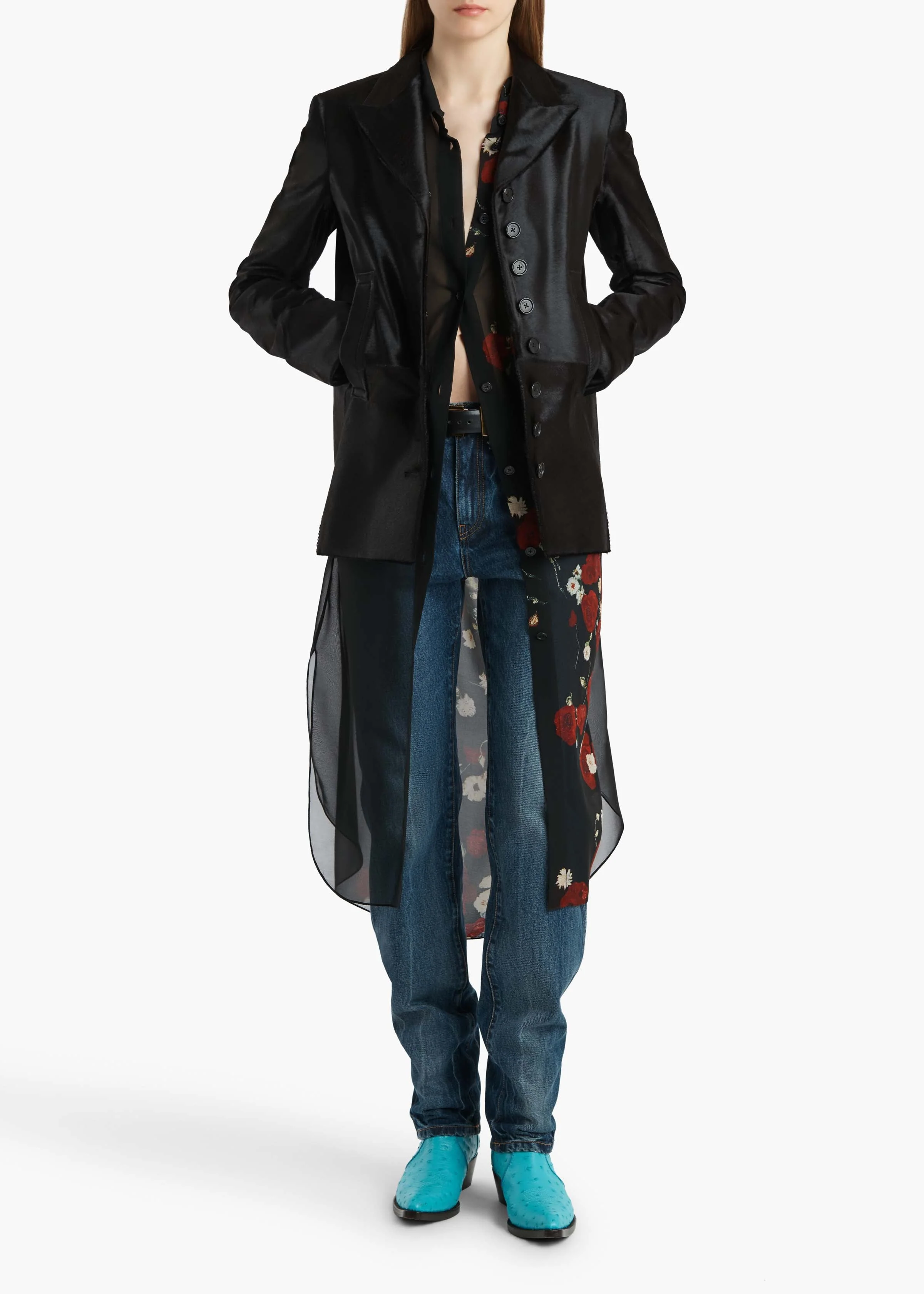 Khaite - Gloria Dress in Black and Red - Image 10