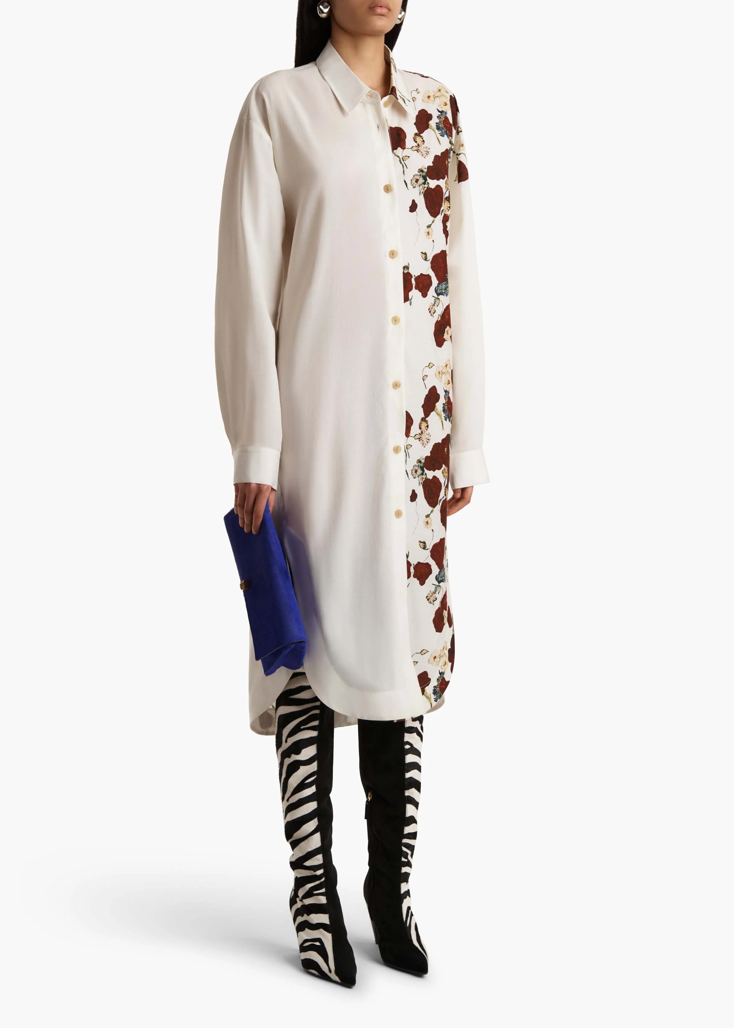 Khaite - Gloria Dress in Cream and Red - Image 10