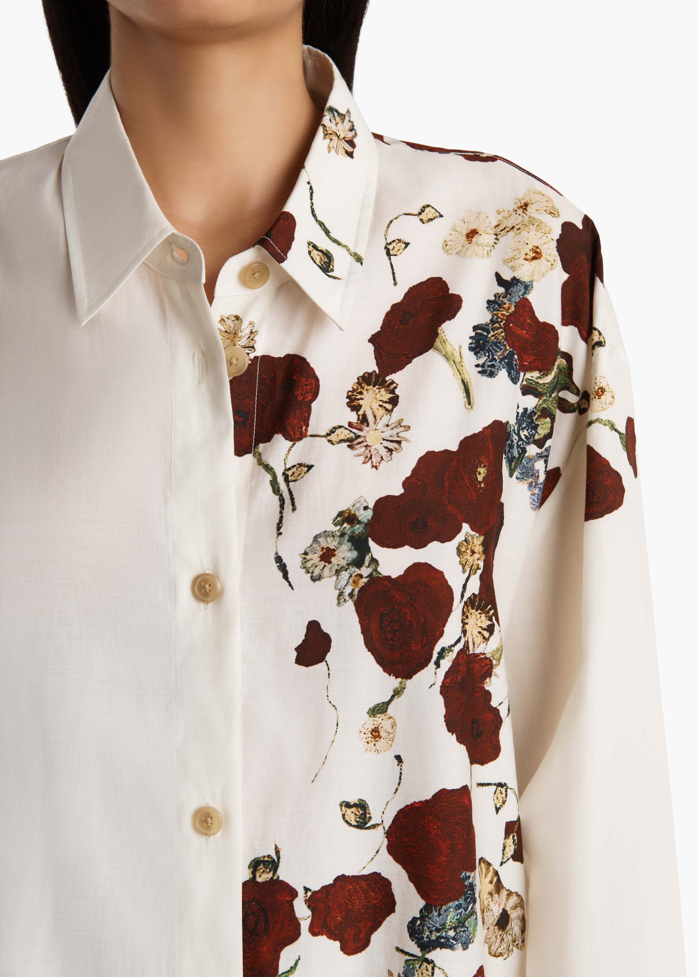 Khaite - Gloria Dress in Cream and Red - Image 5