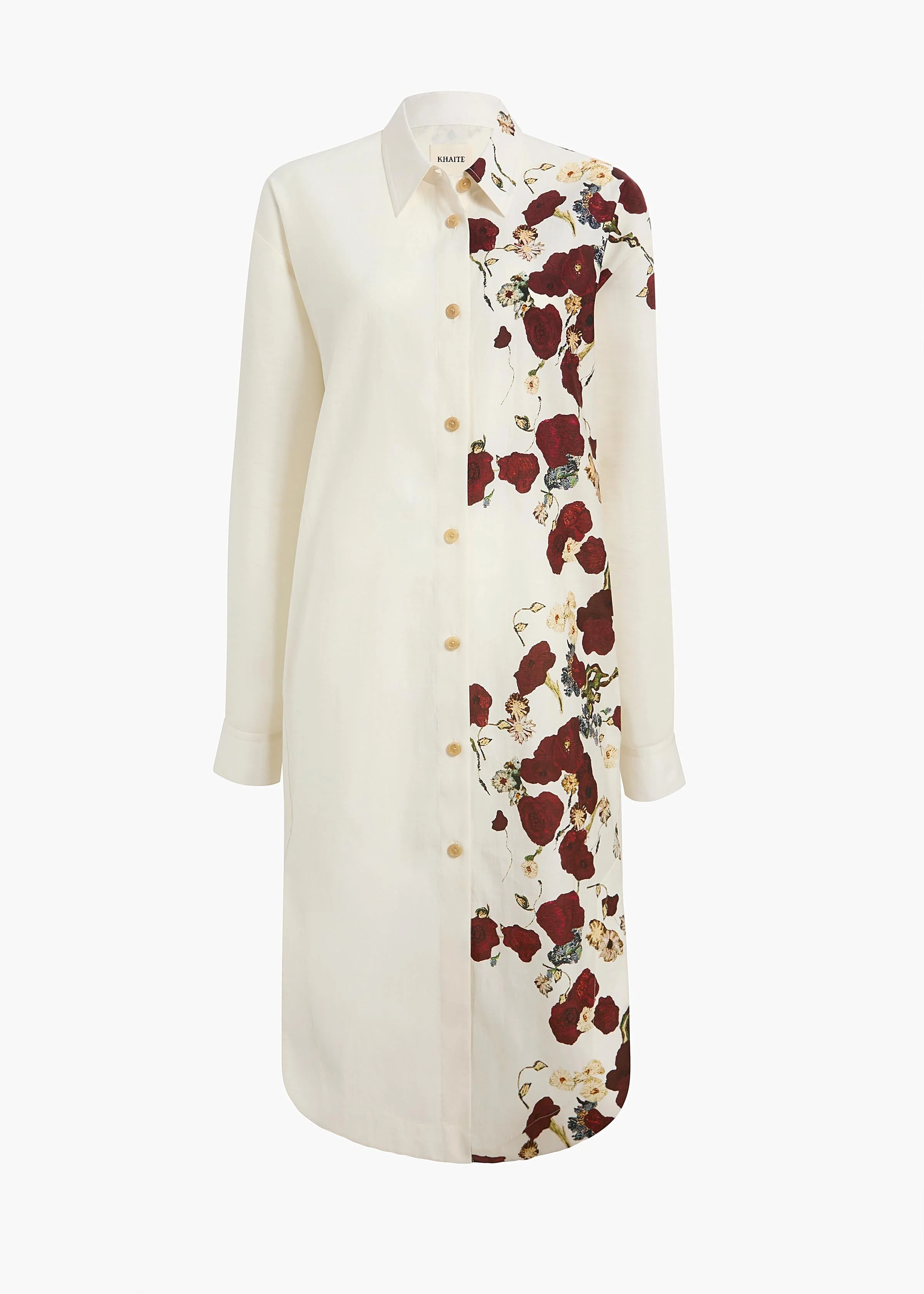 Khaite - Gloria Dress in Cream and Red - Image 9