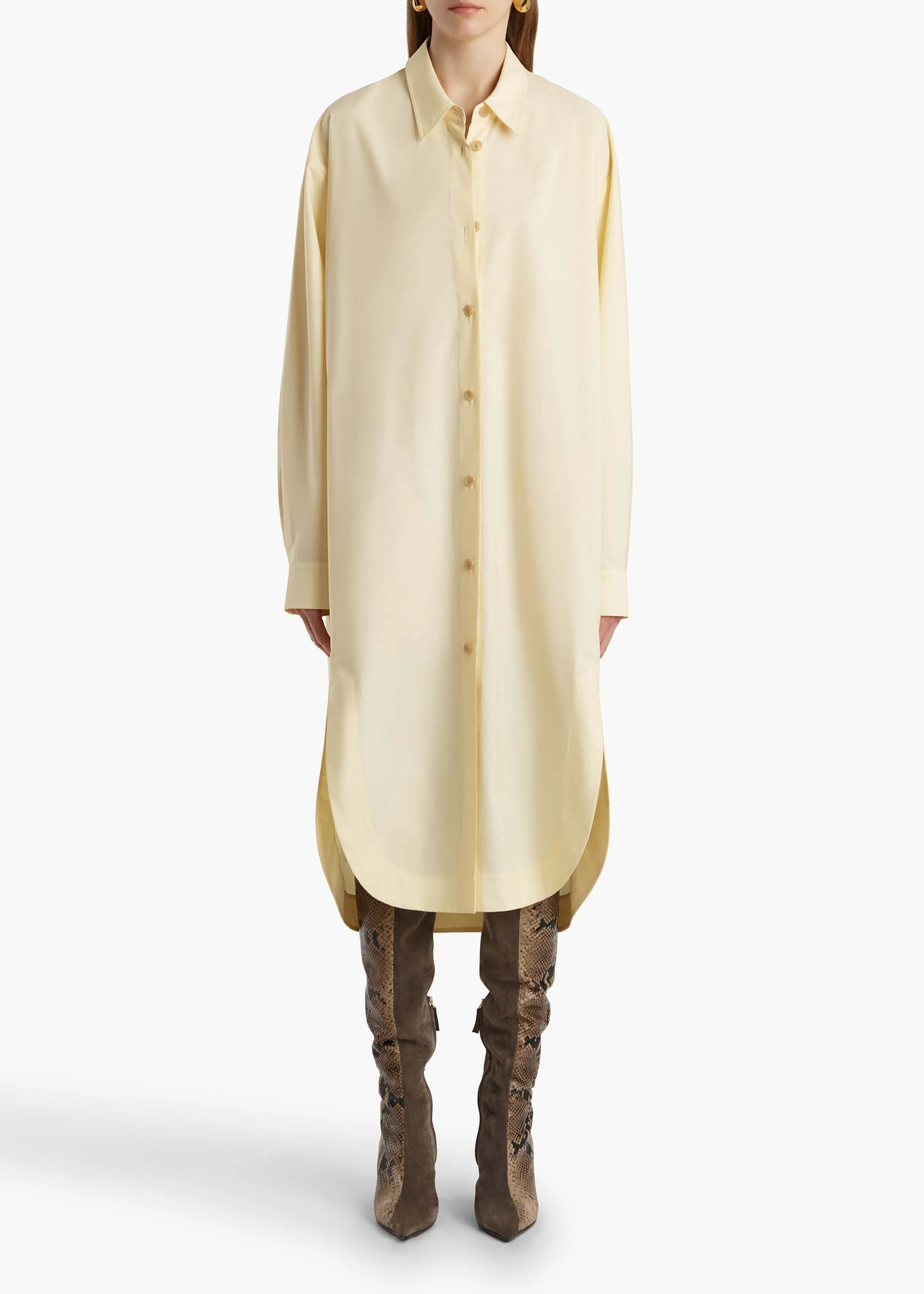 Khaite - Gloria Dress in Pale Yellow - Image 11