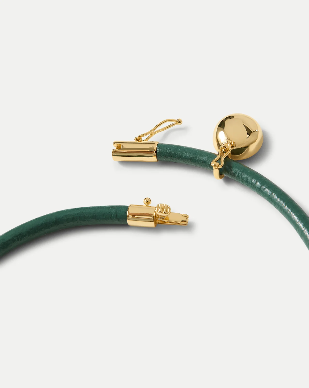 Veronica Beard - Green Leather Pendant Necklace - Image 4