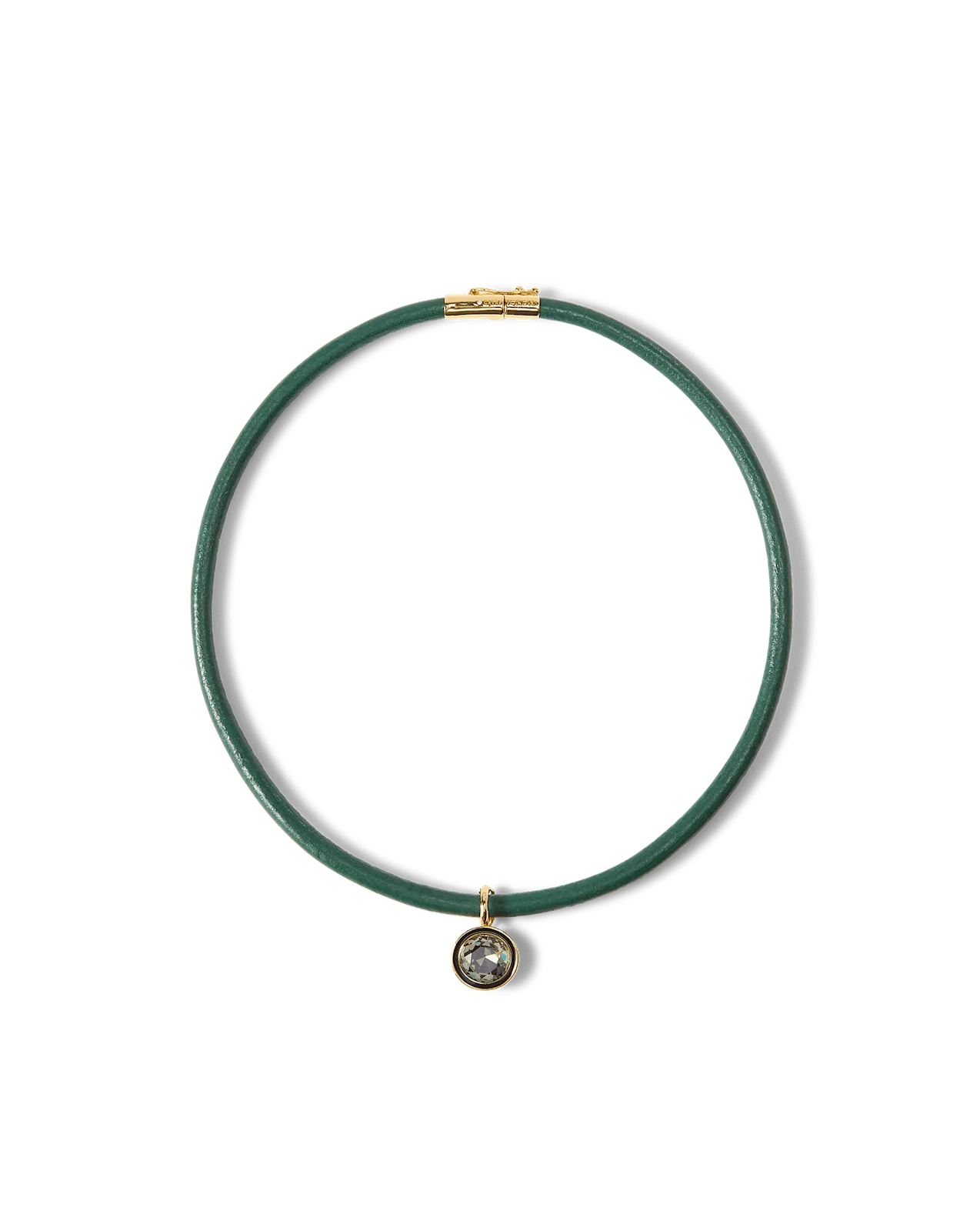 Veronica Beard - Green Leather Pendant Necklace - Image 5