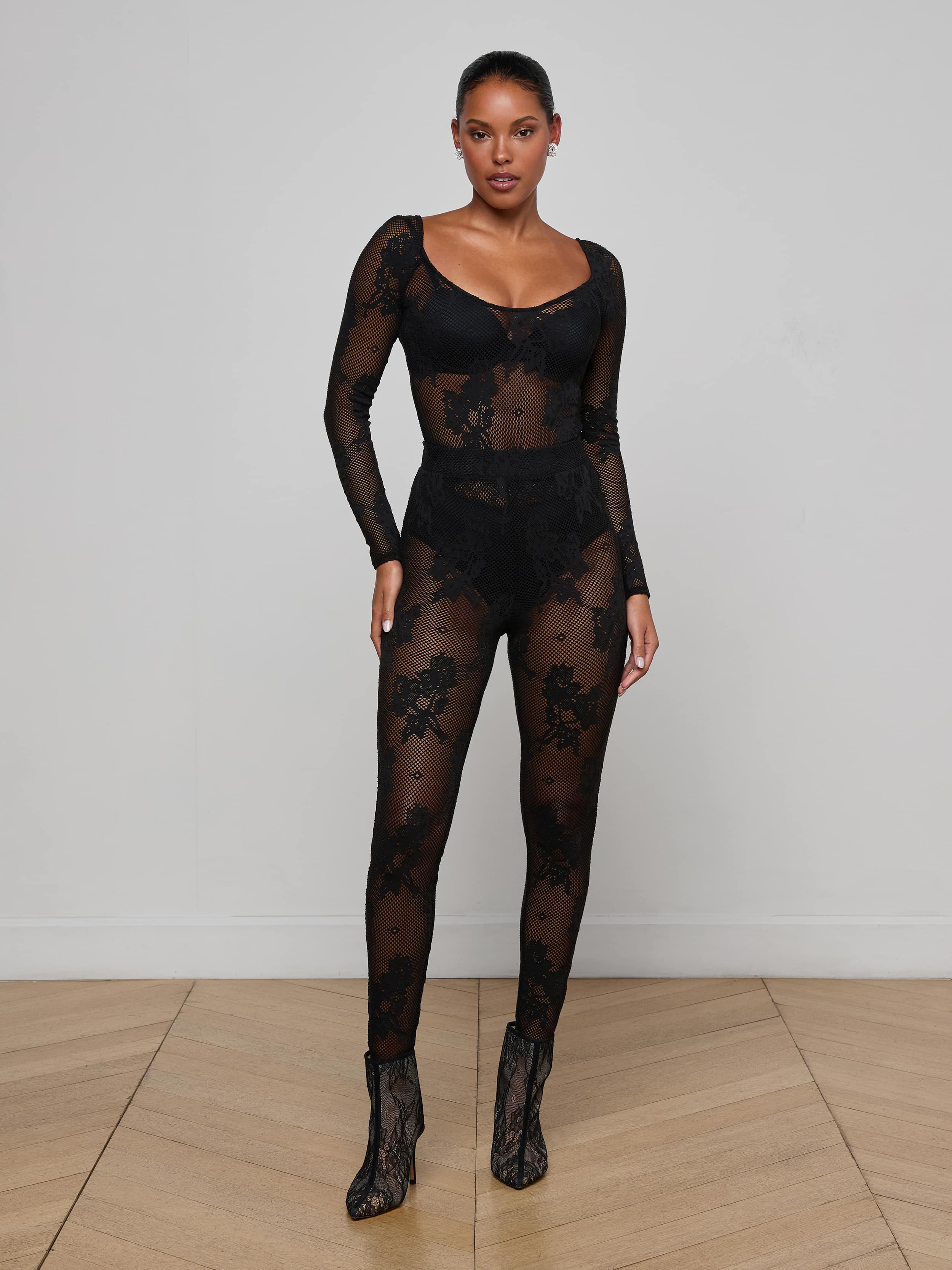 L'AGENCE - Gwendolyn Mesh Knit Bodysuit - Image 3