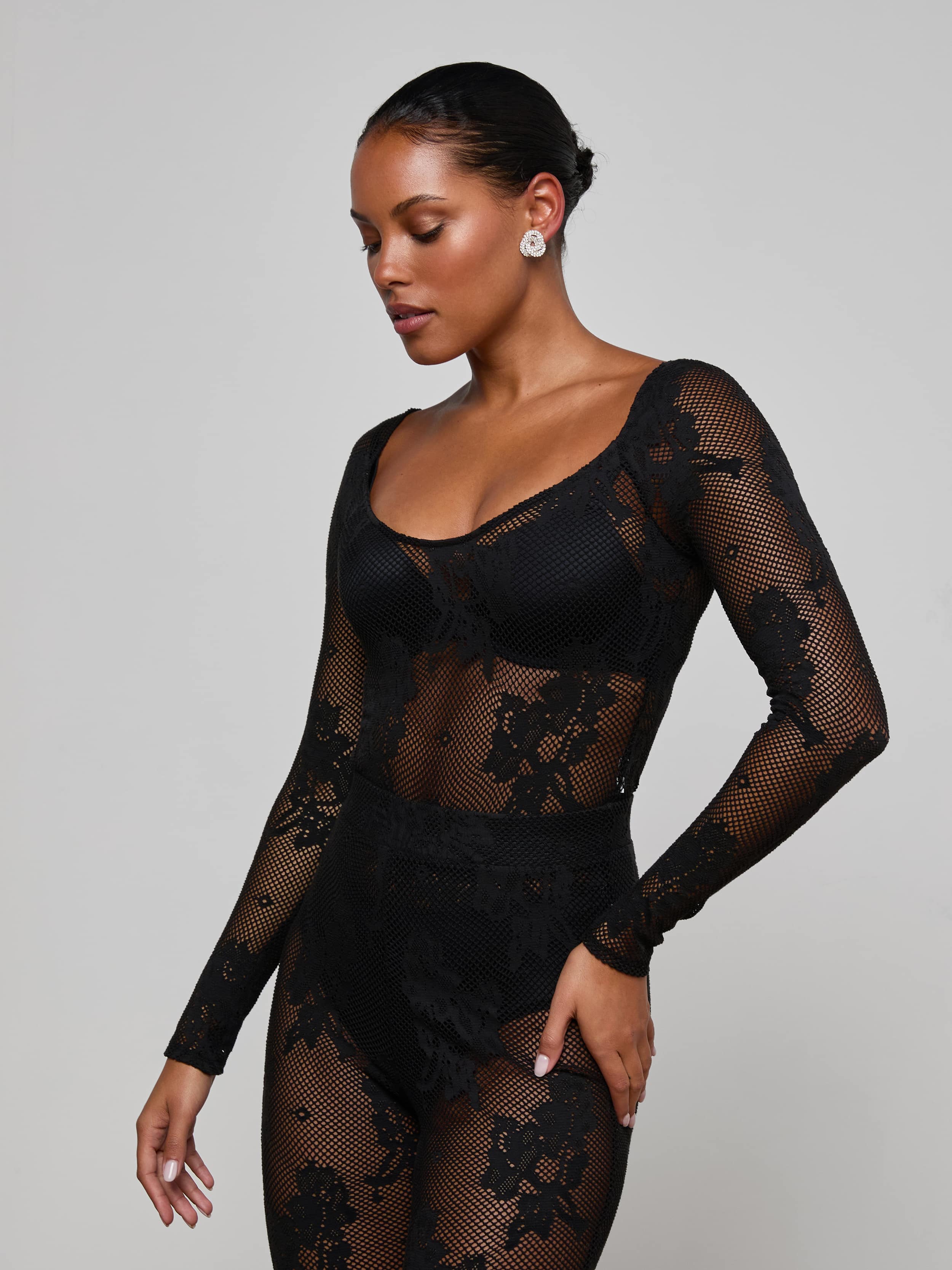 L'AGENCE - Gwendolyn Mesh Knit Bodysuit - Image 9
