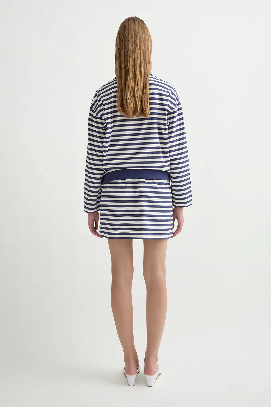 Posse - HAISLEY SKIRT - NAVY STRIPE - Image 4
