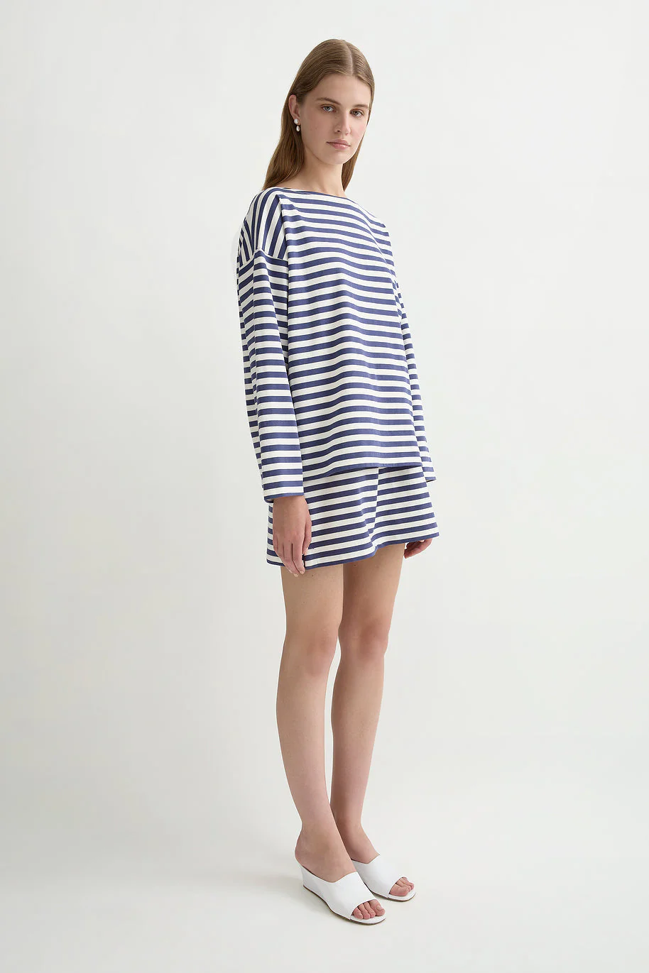 Posse - HAISLEY SKIRT - NAVY STRIPE - Image 7
