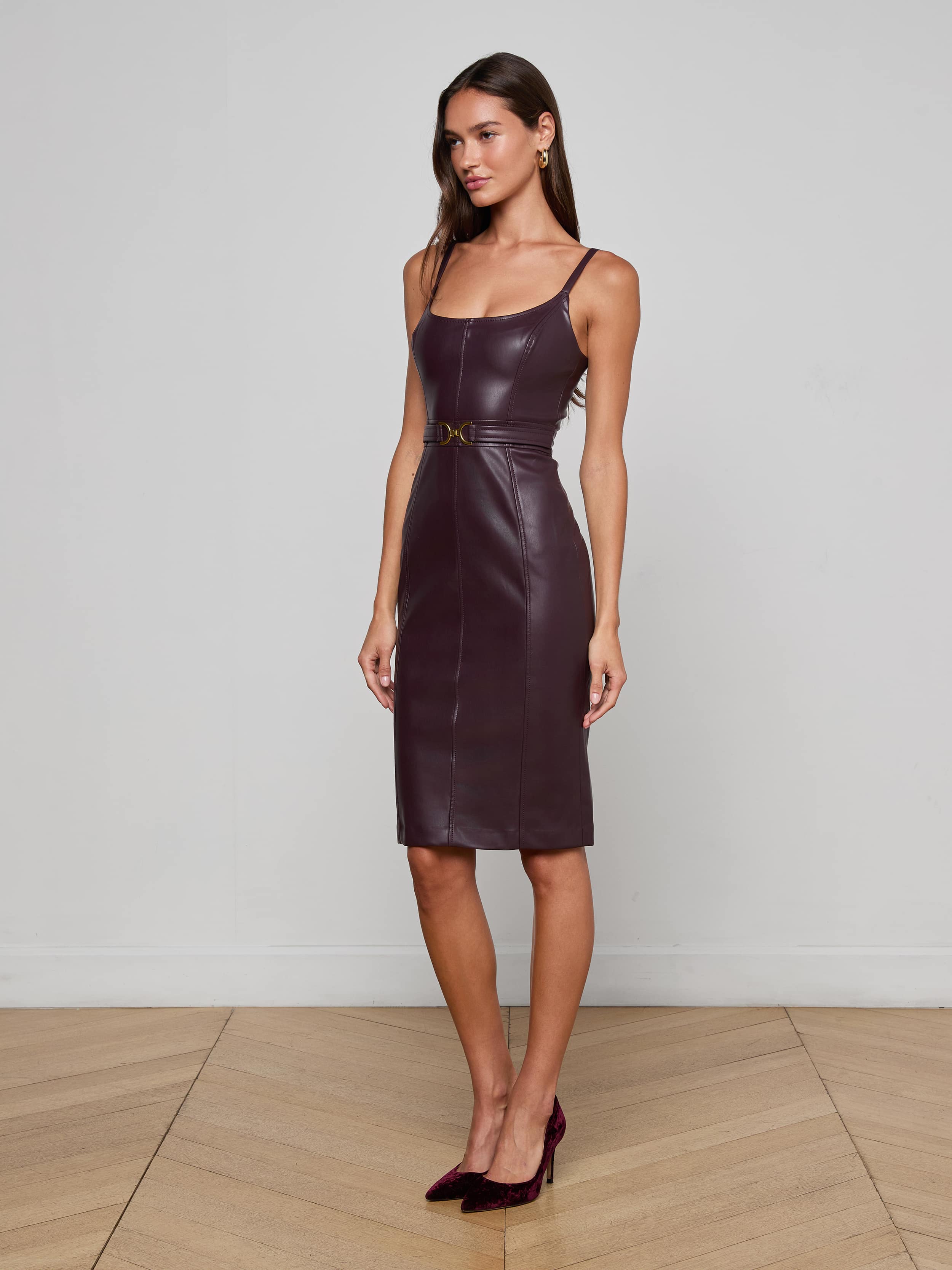 L'AGENCE - Halia Vegan Leather Dress - Image 3